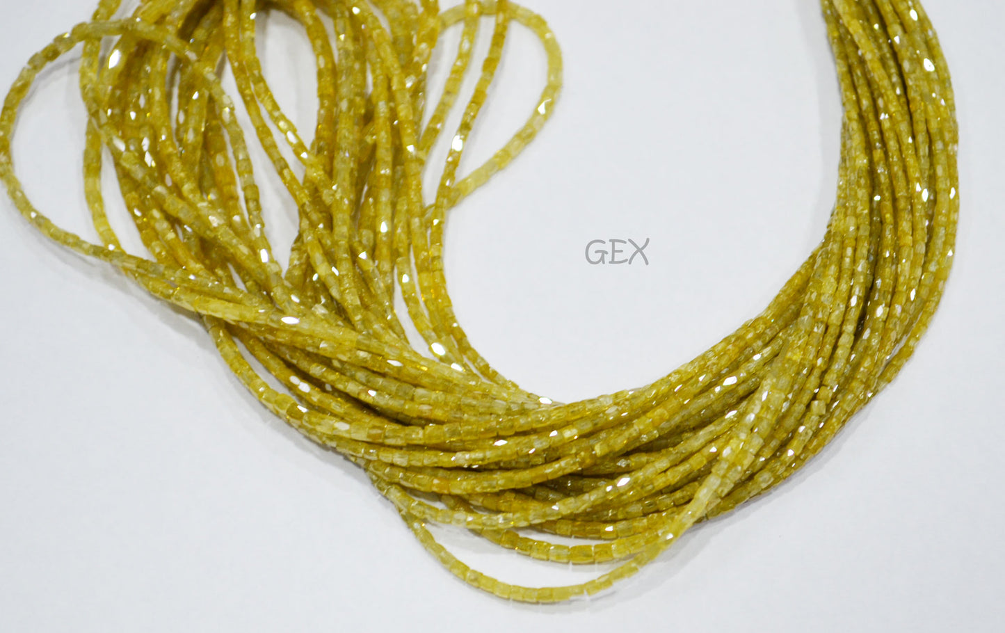 Dark Yellow Diamond Fancy Snake Finish Box Shape Beads , Dark Yellow Diamond Box Shape Faceted Beads , 1.25x1.50 mm 15 Inches , DD-004
