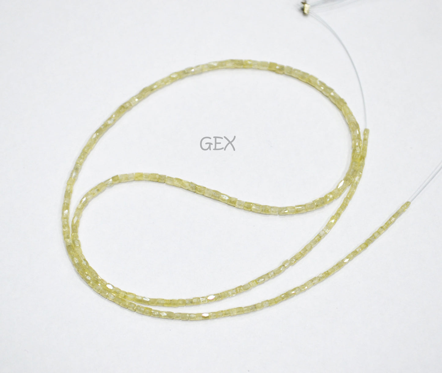 Cream White Diamond Fancy Snake Finish Box Shape Beads , Cream White Diamond Box Shape Faceted Beads , 1.25x1.50 mm 15 Inches , DD-005