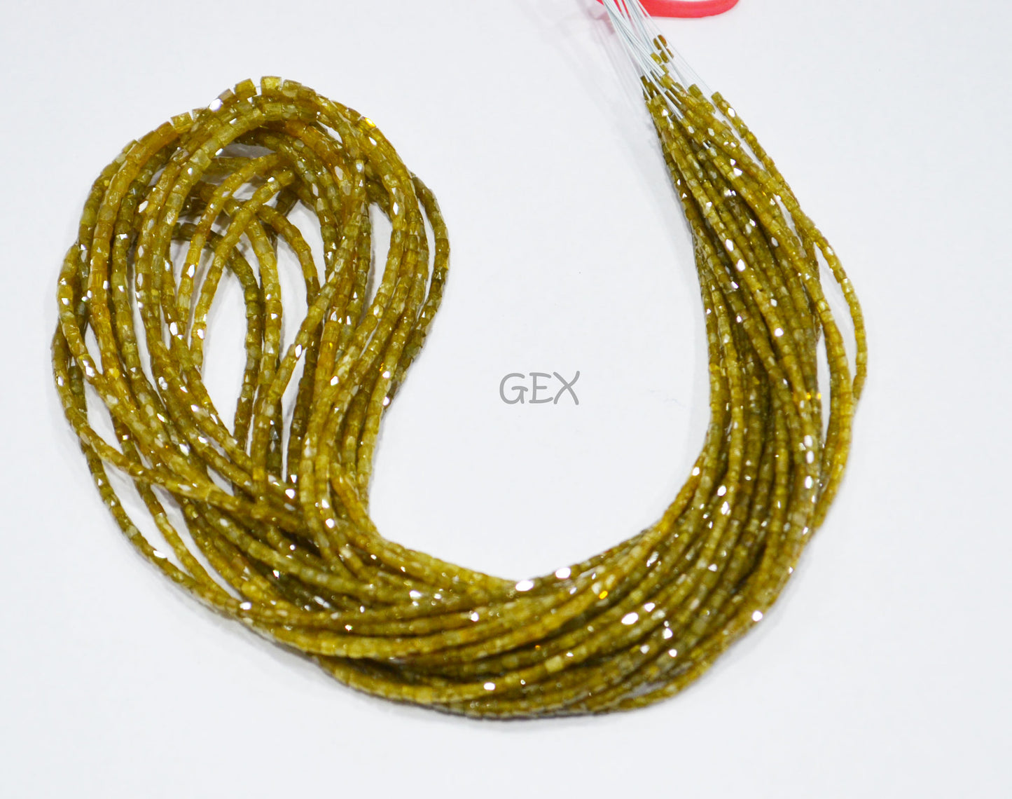 Olive Yellow Tone Diamond Fancy Snake Finish Box Shape Beads , Olive Yellow Tone Diamond Box Shape Faceted Beads , 1.25x1.50 mm 15 Inches , DD-006