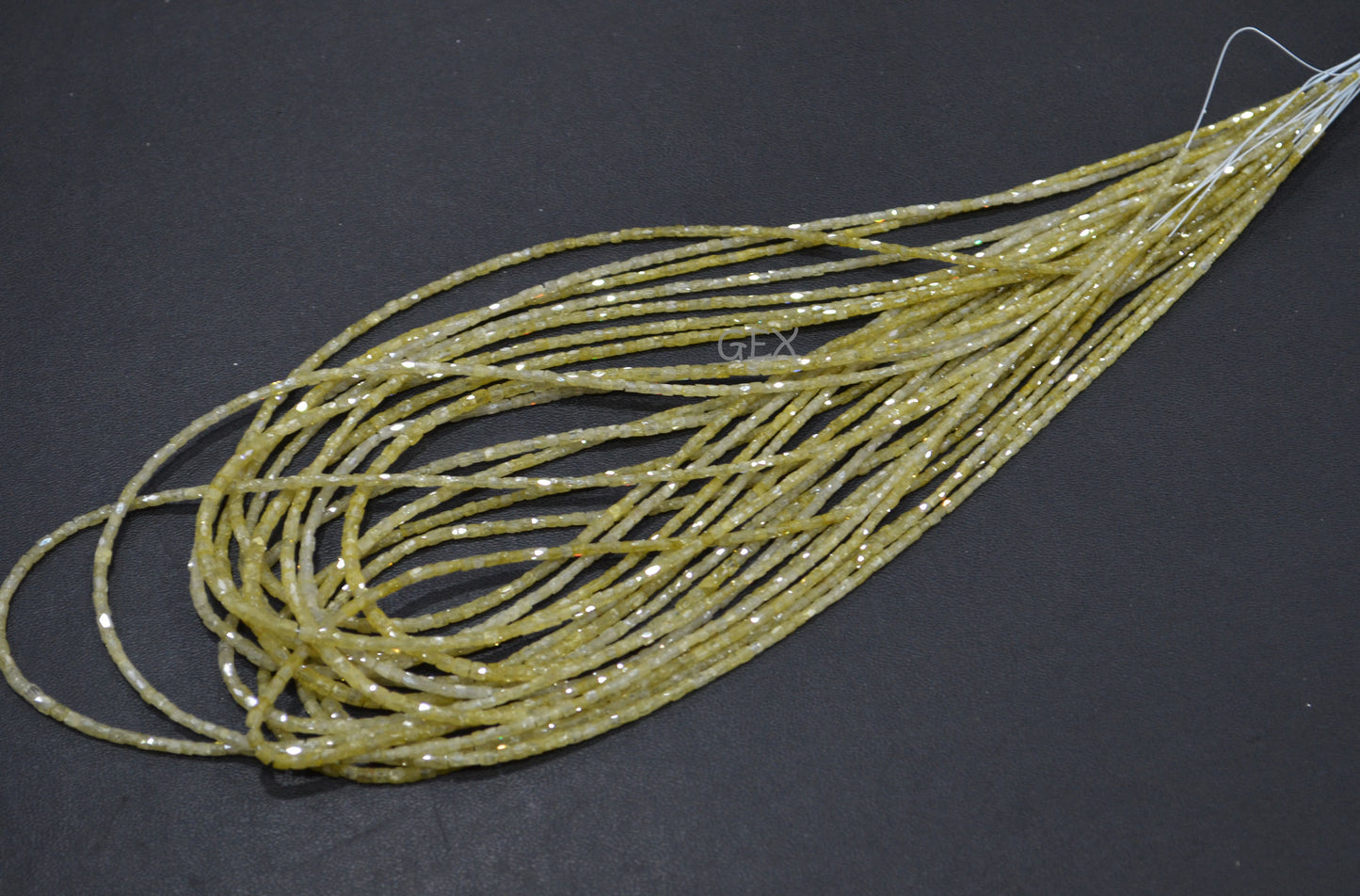Yellow Diamond Fancy Snake Finish Box Shape Beads , Yellow Diamond Box Shape Faceted Beads , 1.25x1.50 mm 15 Inches , DD-007