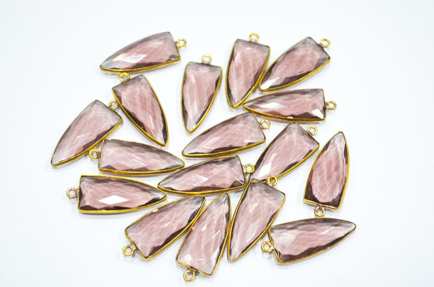 Morganite Color Hydro Glass Arrowhead Shape Connector , Sold By Piece , 13x32 mm , RB-5965