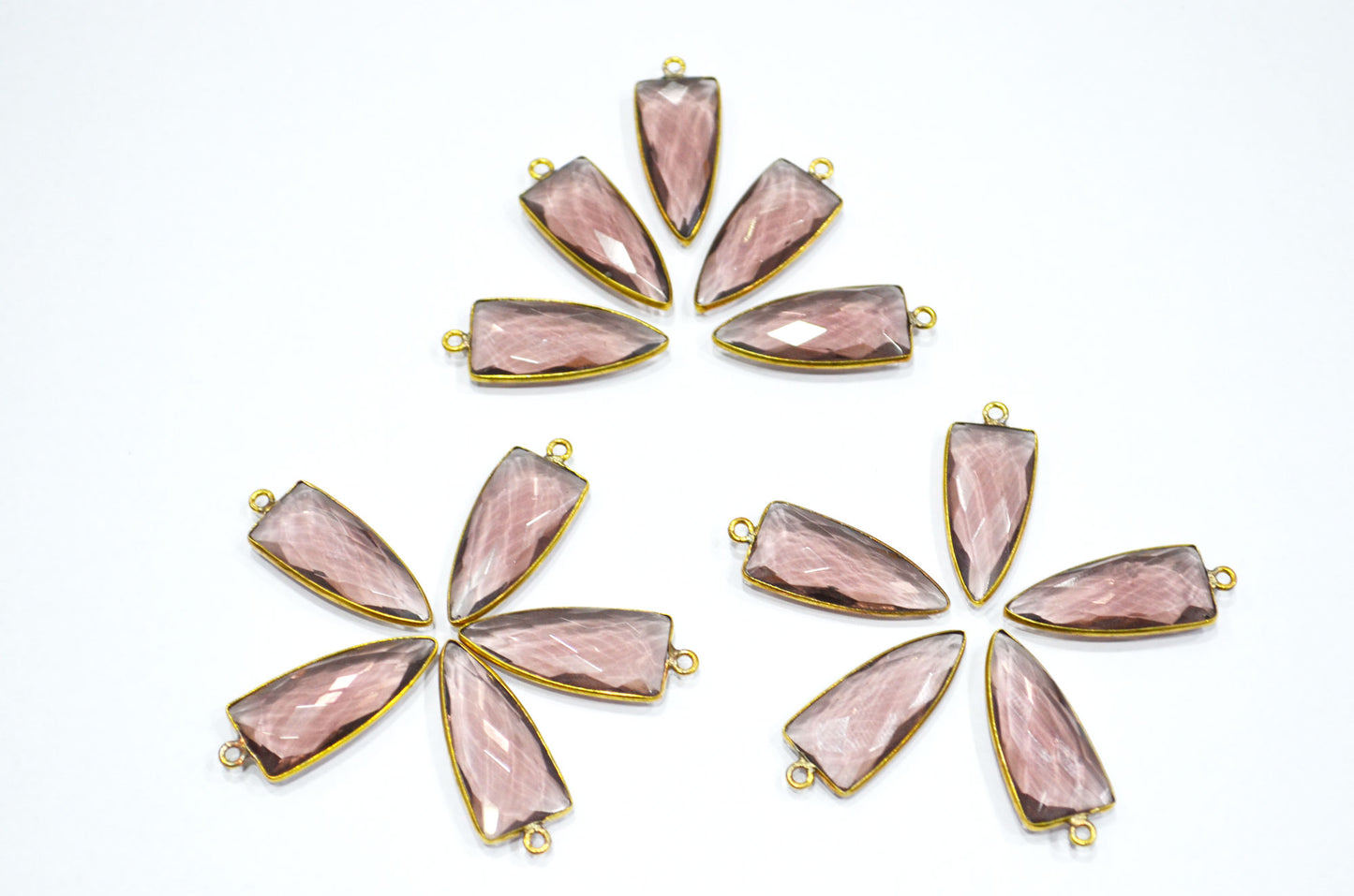 Morganite Color Hydro Glass Arrowhead Shape Connector , Sold By Piece , 13x32 mm , RB-5965