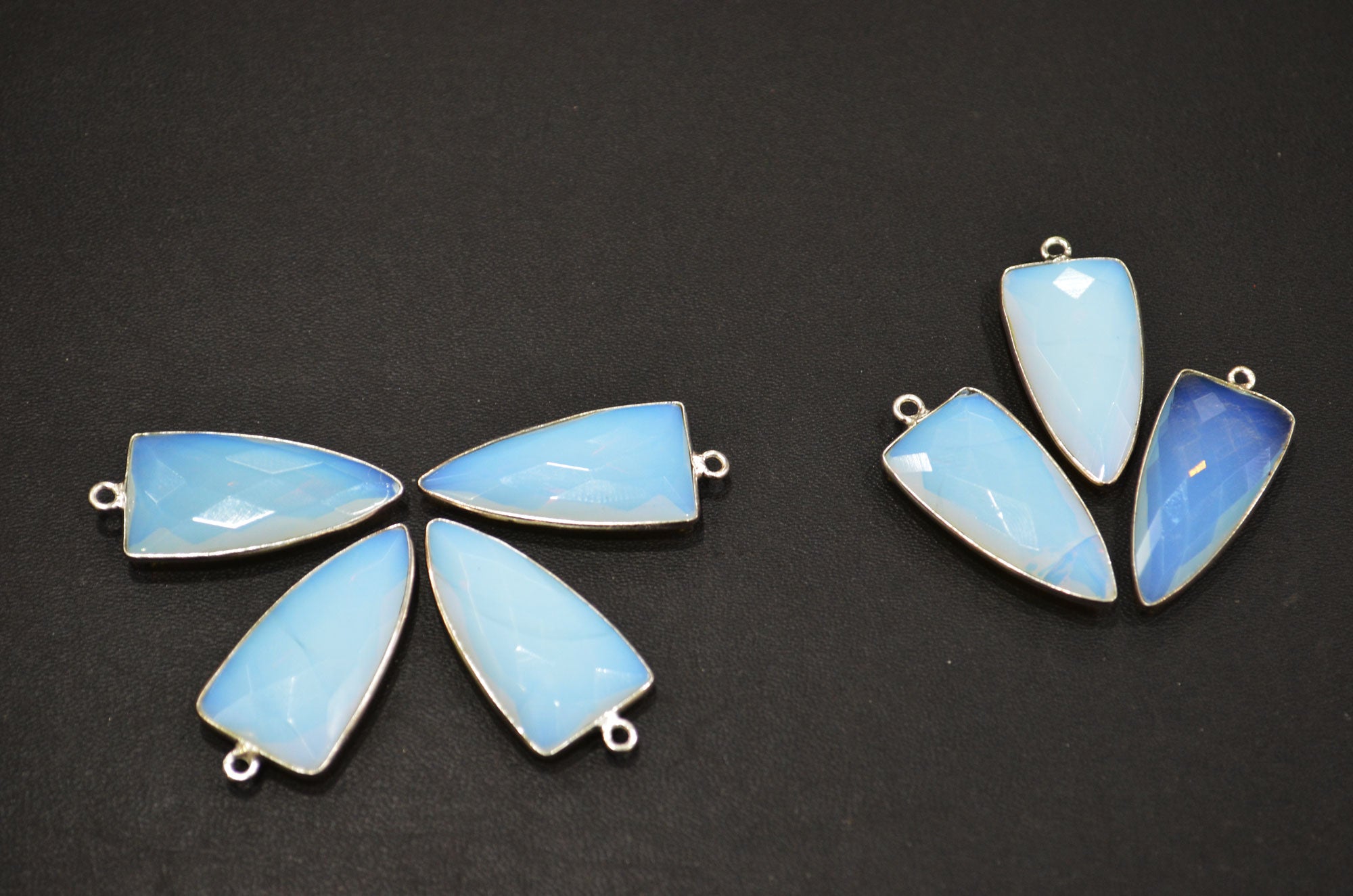 Opalite Hydro Glass Arrowhead Shape Connector , Sold By Piece , 13x32 mm , RB-5967