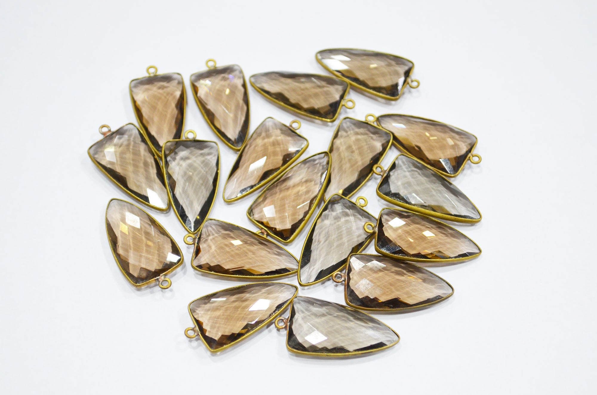 Smoky Color Hydro Glass Arrowhead Shape Connector , Sold By Piece , 13x32 mm , RB-5968