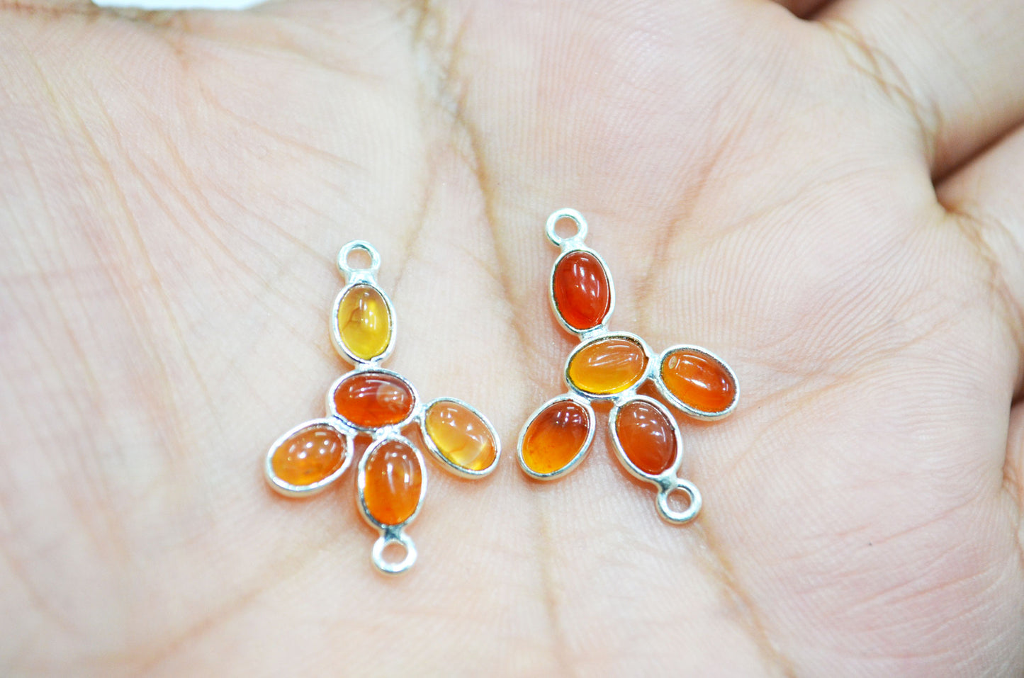 Carnelian Smooth Spacer Charm Connector , Sold By Piece , 2 - 2.50 cm , RB-6051
