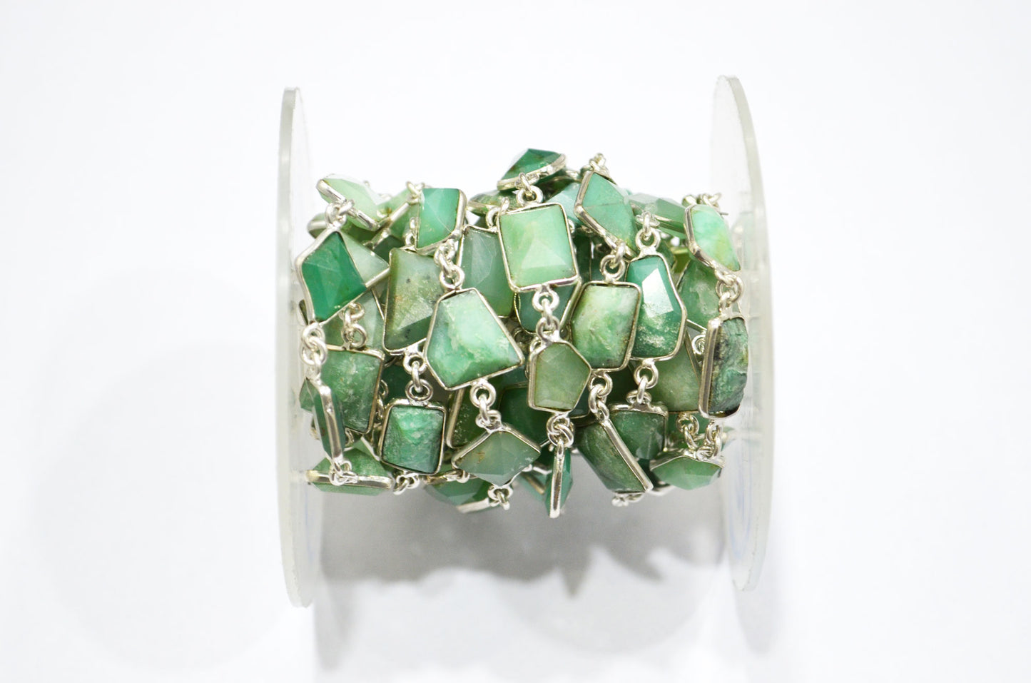 Australian Chrysoprase Fancy Cut Shape Connector Chain , 8 - 16 mm , RB-6111