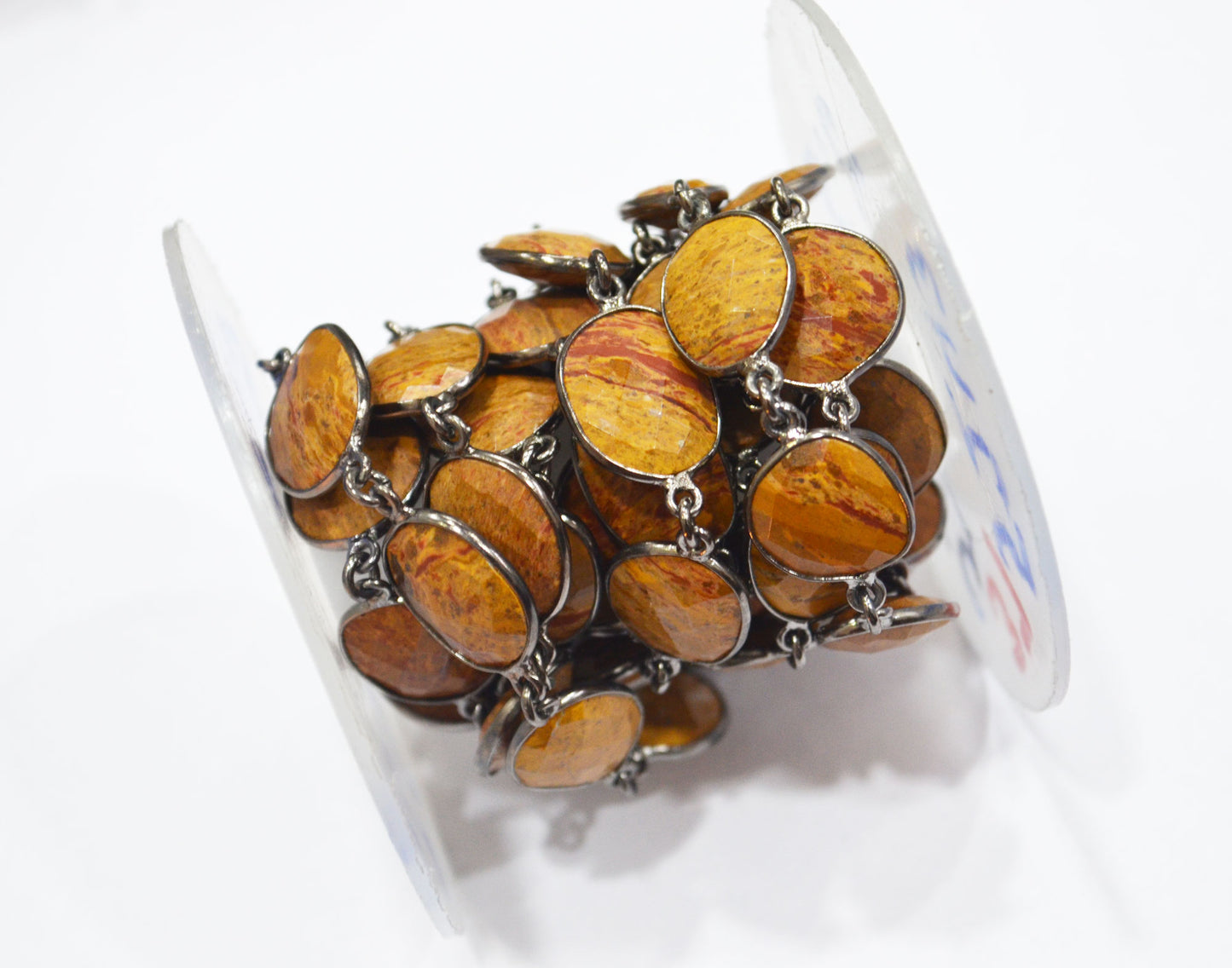 Mookaite Slice Shape Connector Chain , 15 - 19 mm , RB-6327
