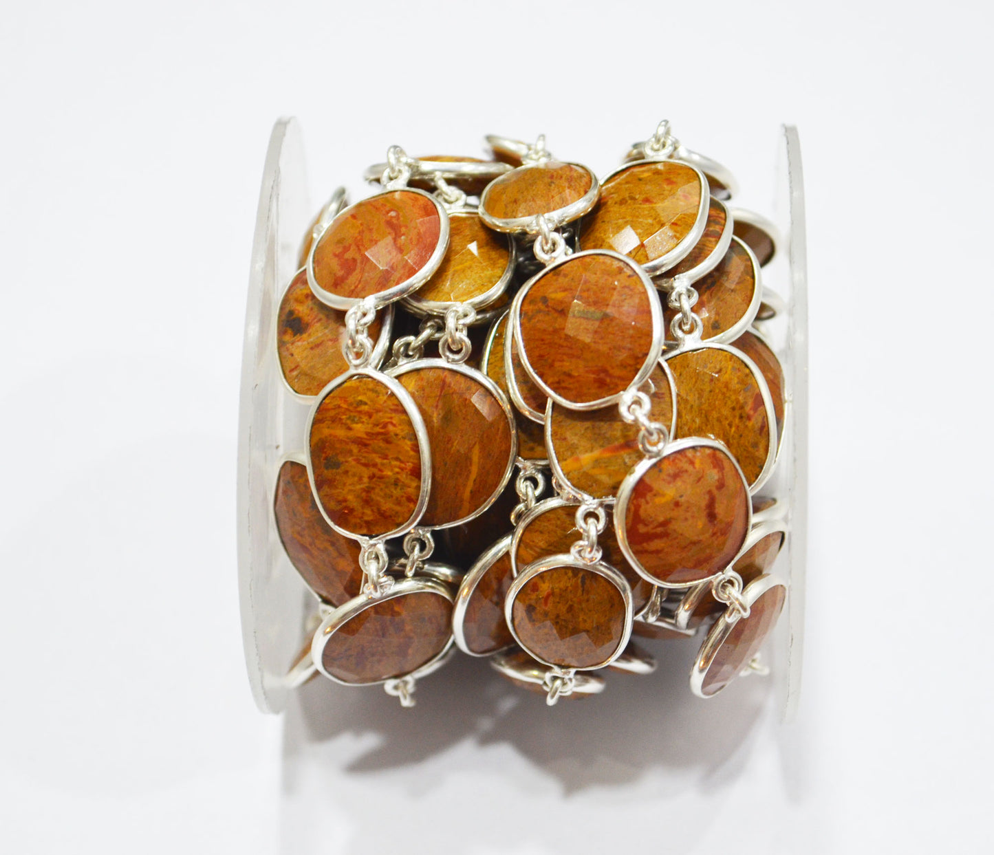 Mookaite Slice Shape Connector Chain , 15 - 19 mm , RB-6327