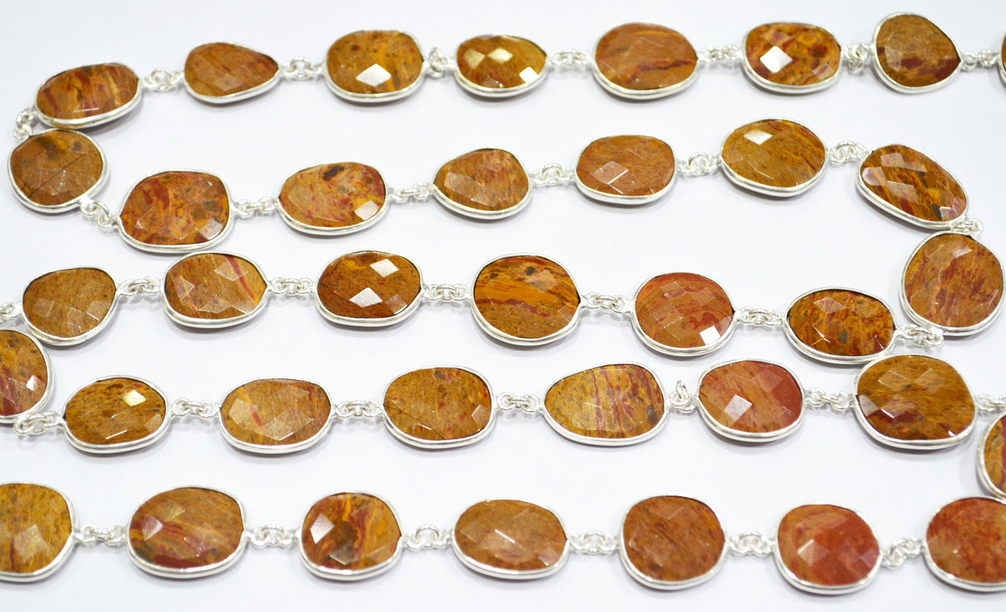 Mookaite Slice Shape Connector Chain , 15 - 19 mm , RB-6327