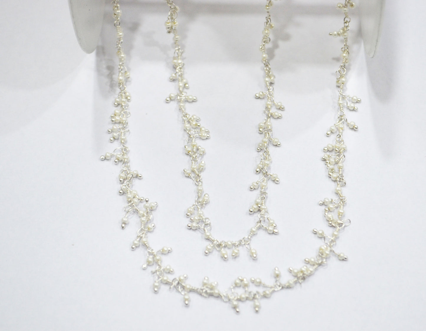 Pearl Hydro Quartz Smooth Rondelle Shape Grape Chain , Pearl Hydro Quartz Dangling Wire Wrapped Chain , 2.50 mm , RB-6394