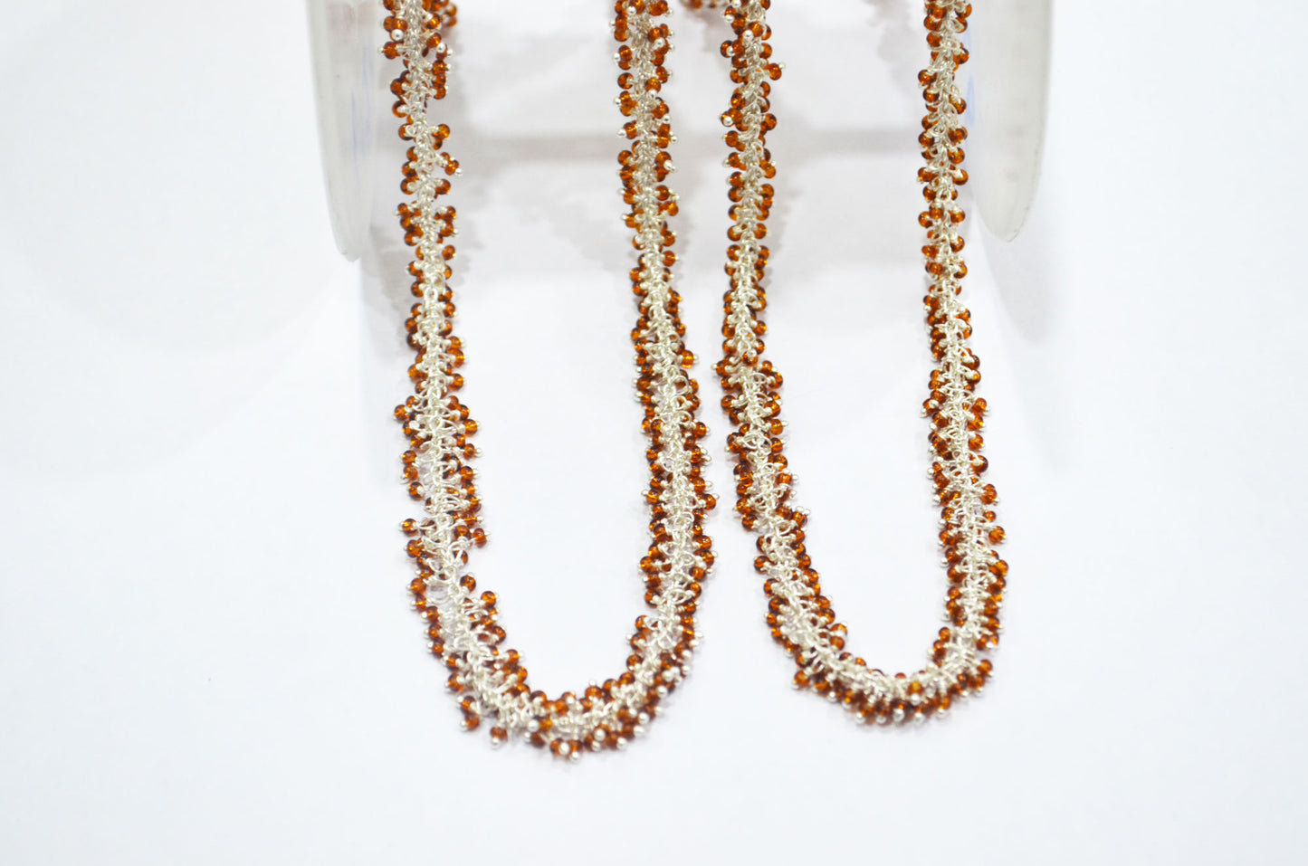Hessonite Hydro Quartz Smooth Rondelle Shape Grape Chain , 2.50 mm , RB-6396