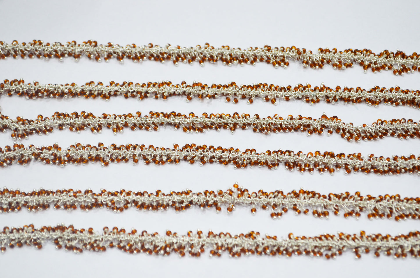 Hessonite Hydro Quartz Smooth Rondelle Shape Grape Chain , 2.50 mm , RB-6396