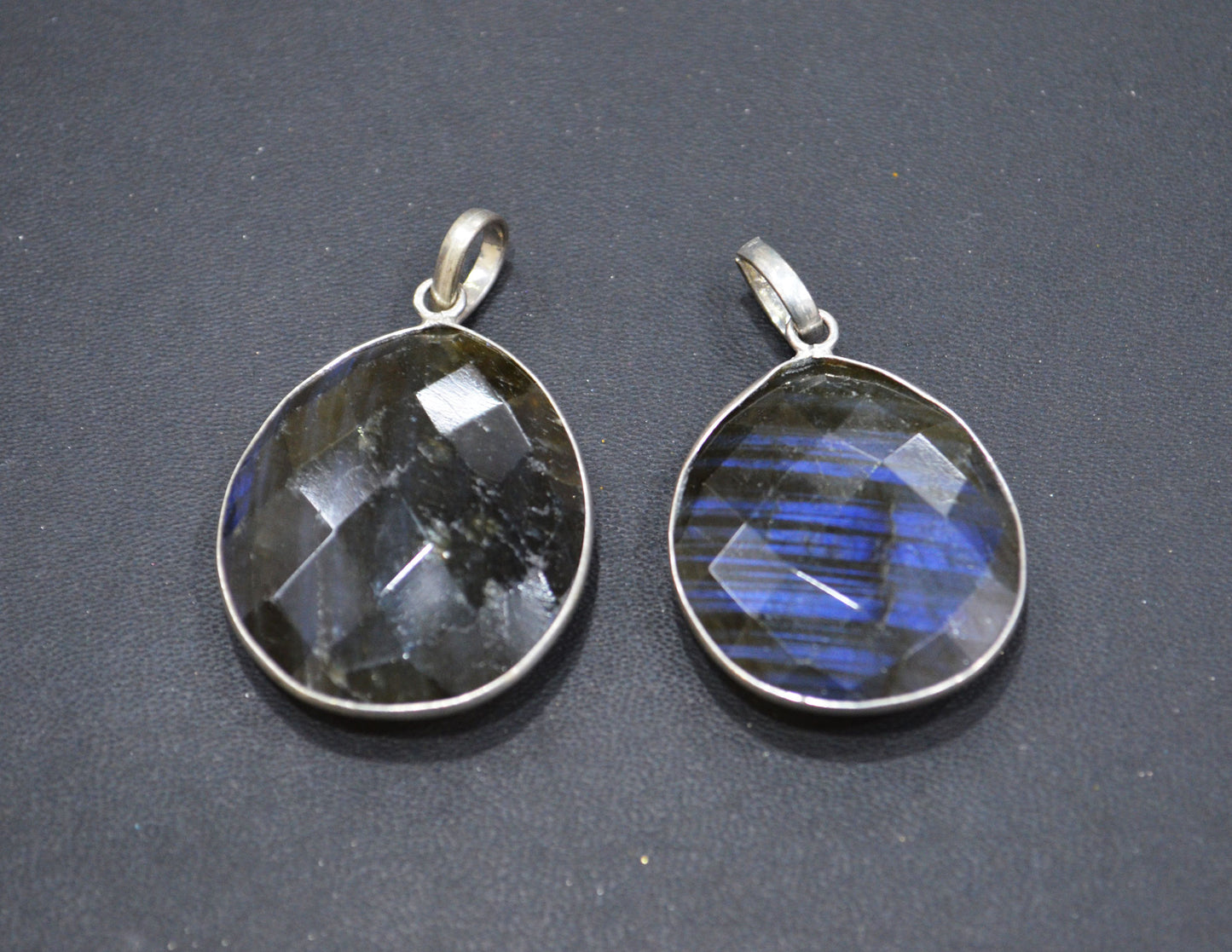 Labradorite Faceted Free Form Shape Pendant , Sold By Piece , Mix Size , RB-6404