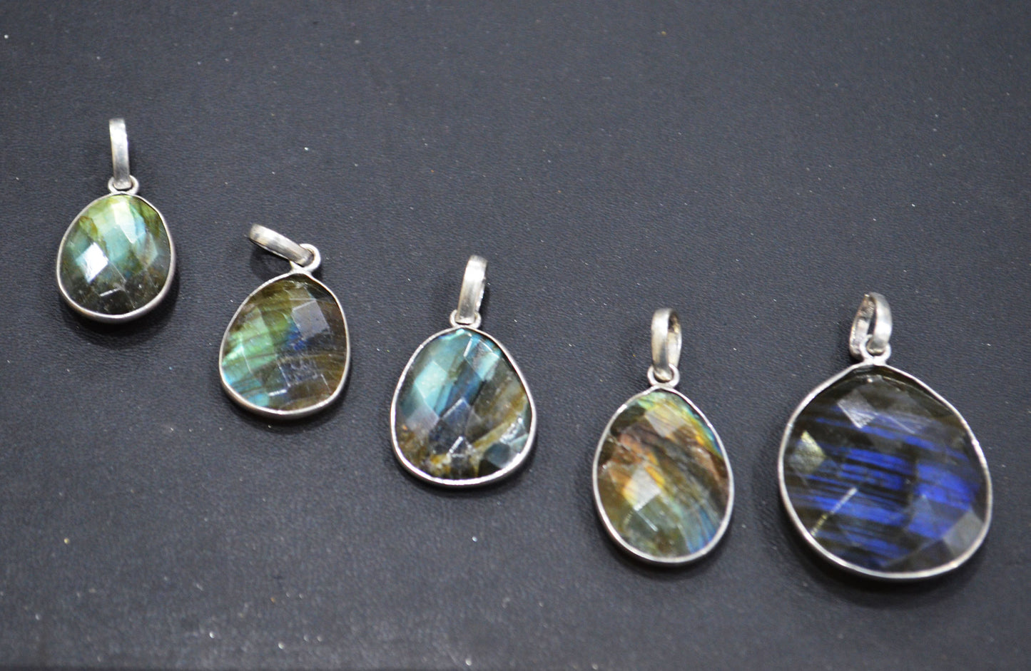 Labradorite Faceted Free Form Shape Pendant , Sold By Piece , Mix Size , RB-6404