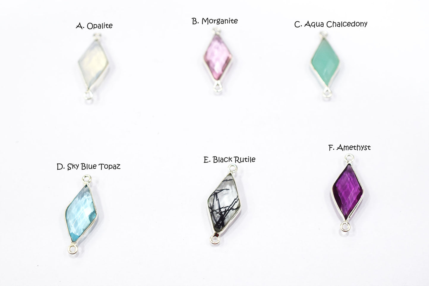 Multi Color Hydro Glass Faceted Diamond Shape Connector , Sold By Piece , 11x22 mm , RB-6453B