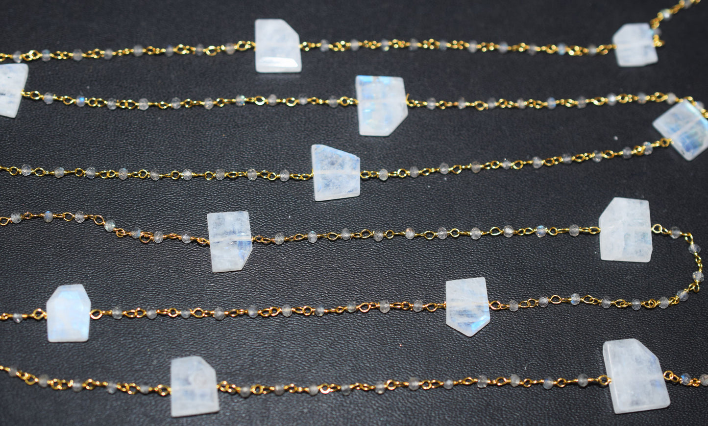 Labradorite Faceted Round Shape Rosary Beaded Chain , Sold By Foot , 2 mm , RB-6553