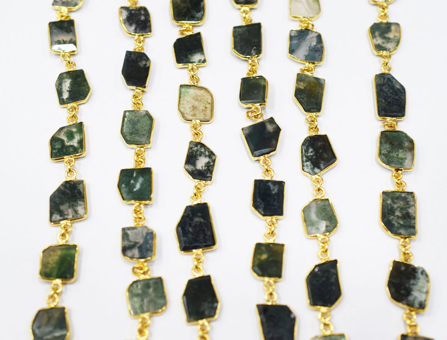 Ocean Jasper Fancy Cut Shape Connector Chain , 13 - 16 mm , RB-6590