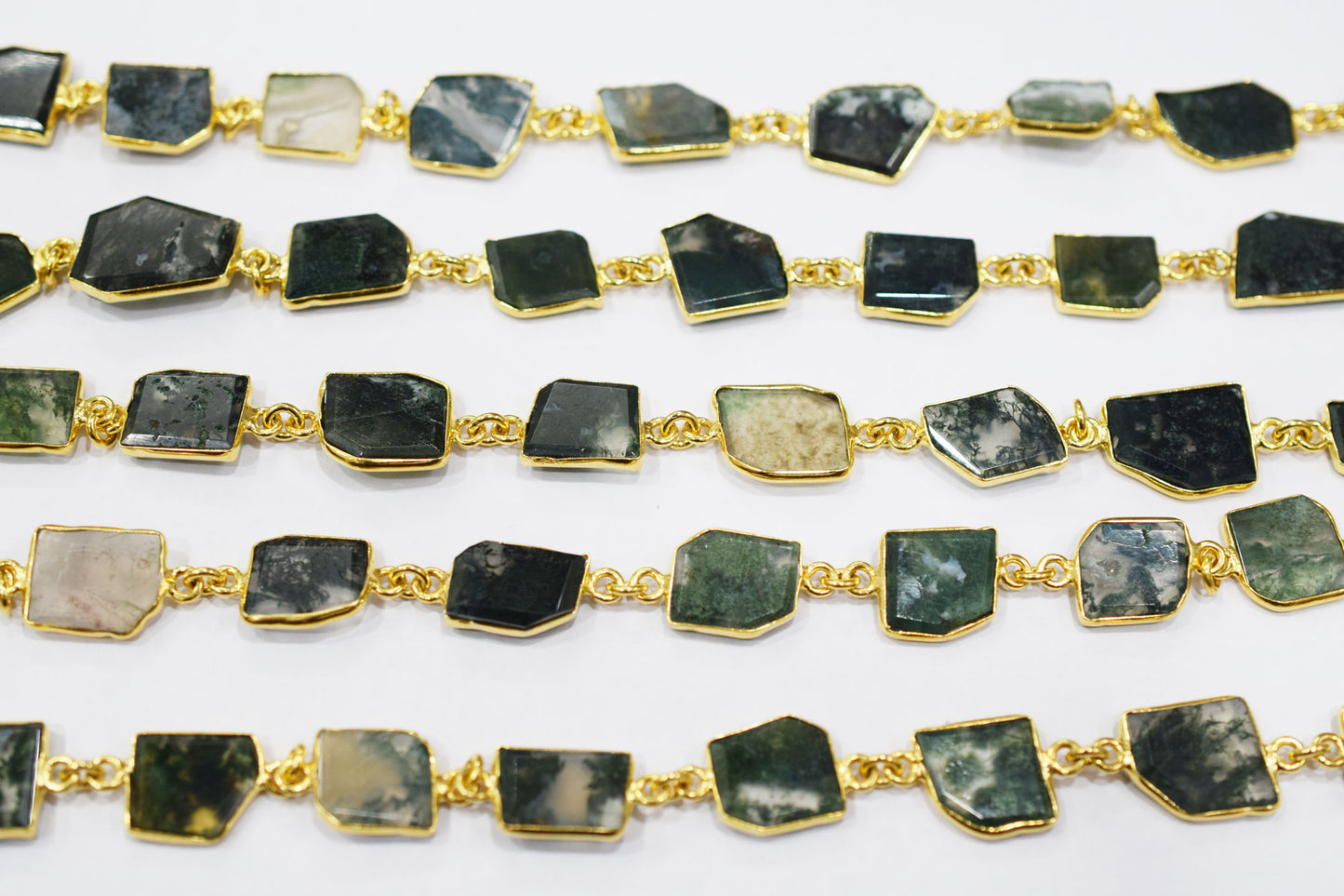 Ocean Jasper Fancy Cut Shape Connector Chain , 13 - 16 mm , RB-6590