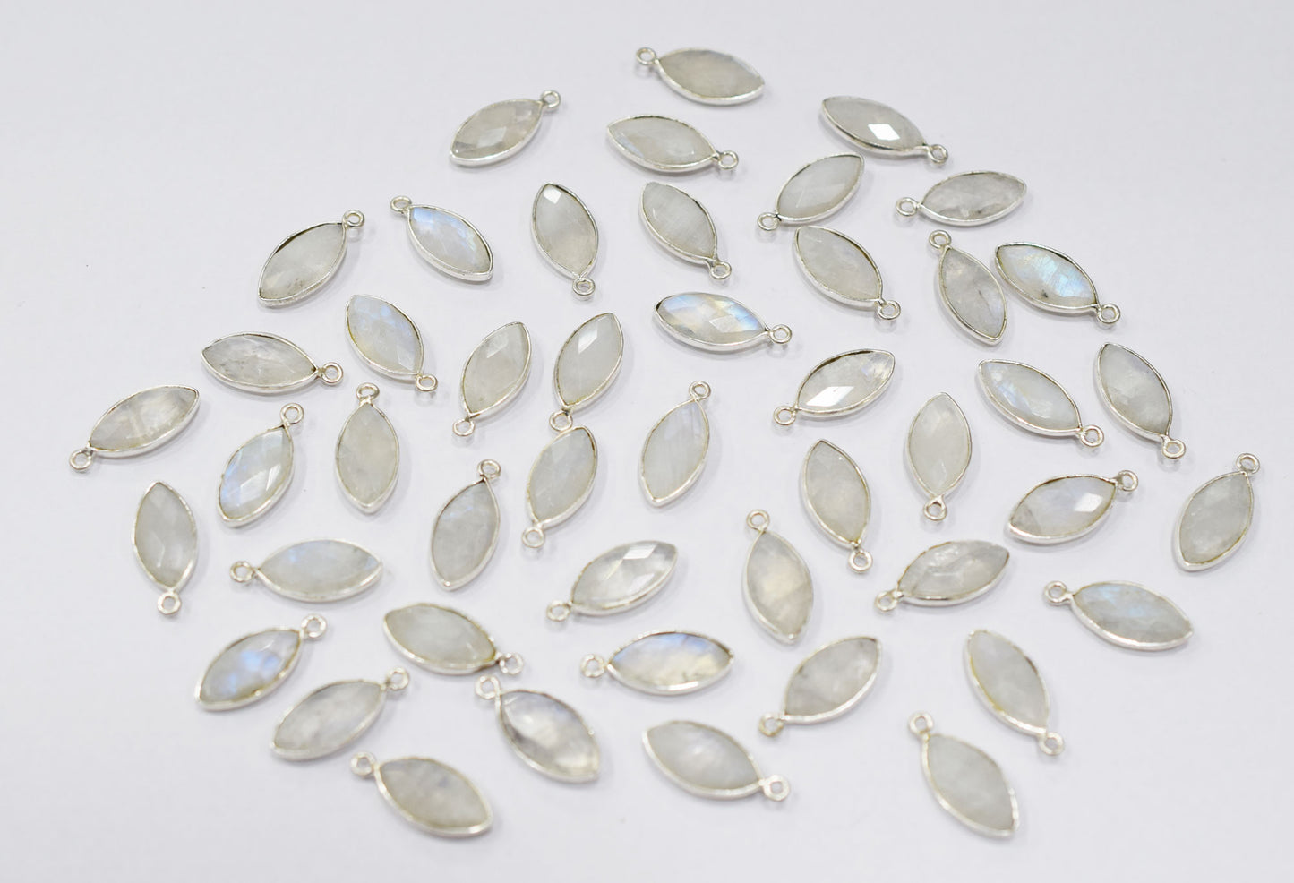 Rainbow Moonstone Faceted Marquise Shape Connector , Sold By Piece , 10x18 mm , RB-6640