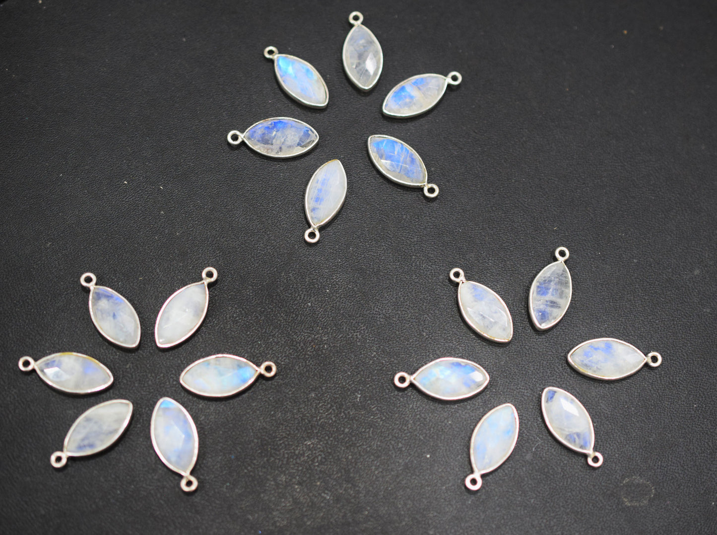 Rainbow Moonstone Faceted Marquise Shape Connector , Sold By Piece , 10x18 mm , RB-6640