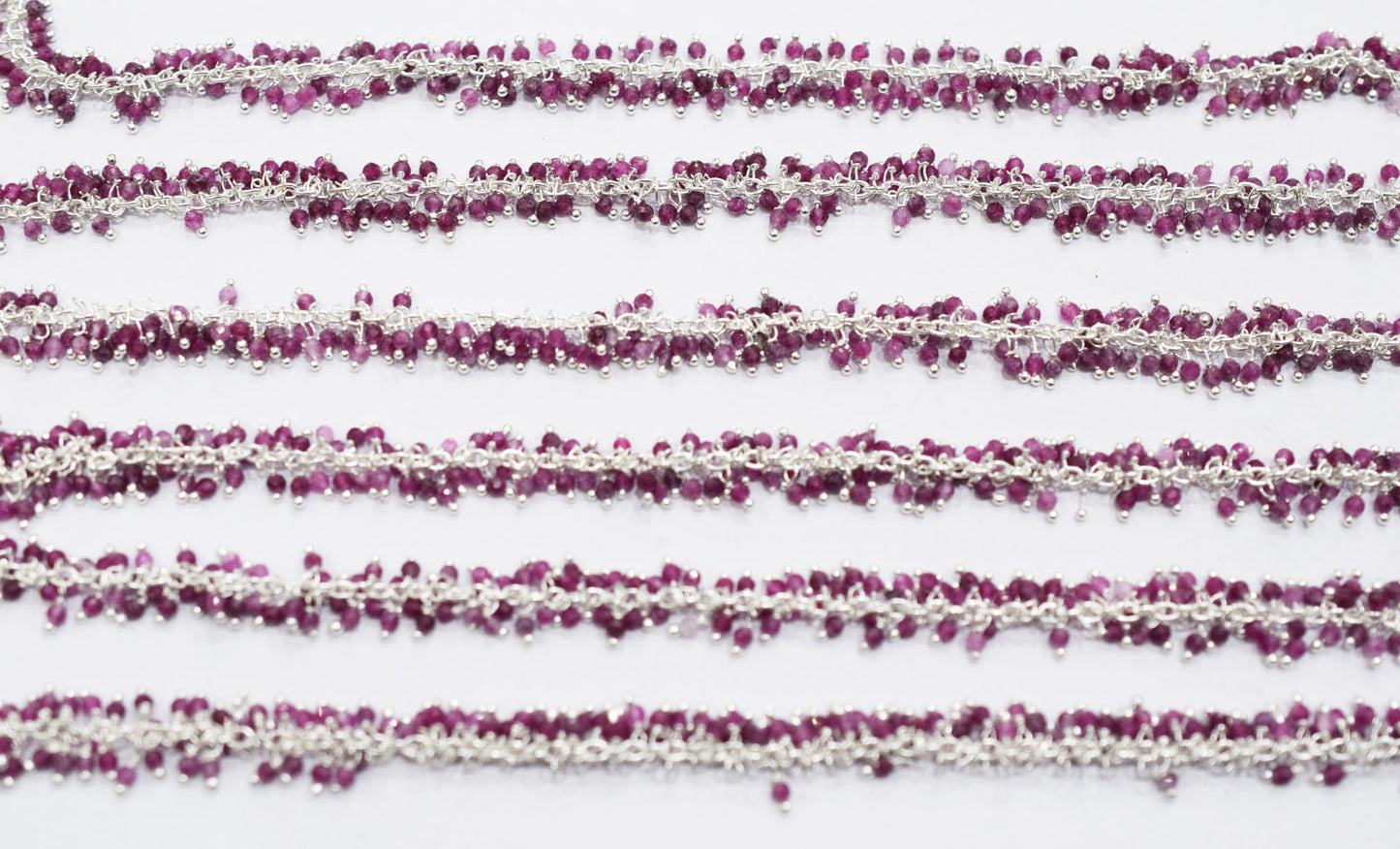 Rhodocrosite Jade Faceted Rondelle Shape Grape Chain , 2.50 mm , RB-6675