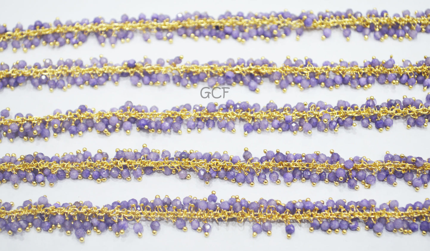 Purple Rainbow Moonstone Faceted Round Shape Angoori Cluster Chain ,Mystic Coated Purple Moonstone Grape Chain ,2-2.5 mm ,6925