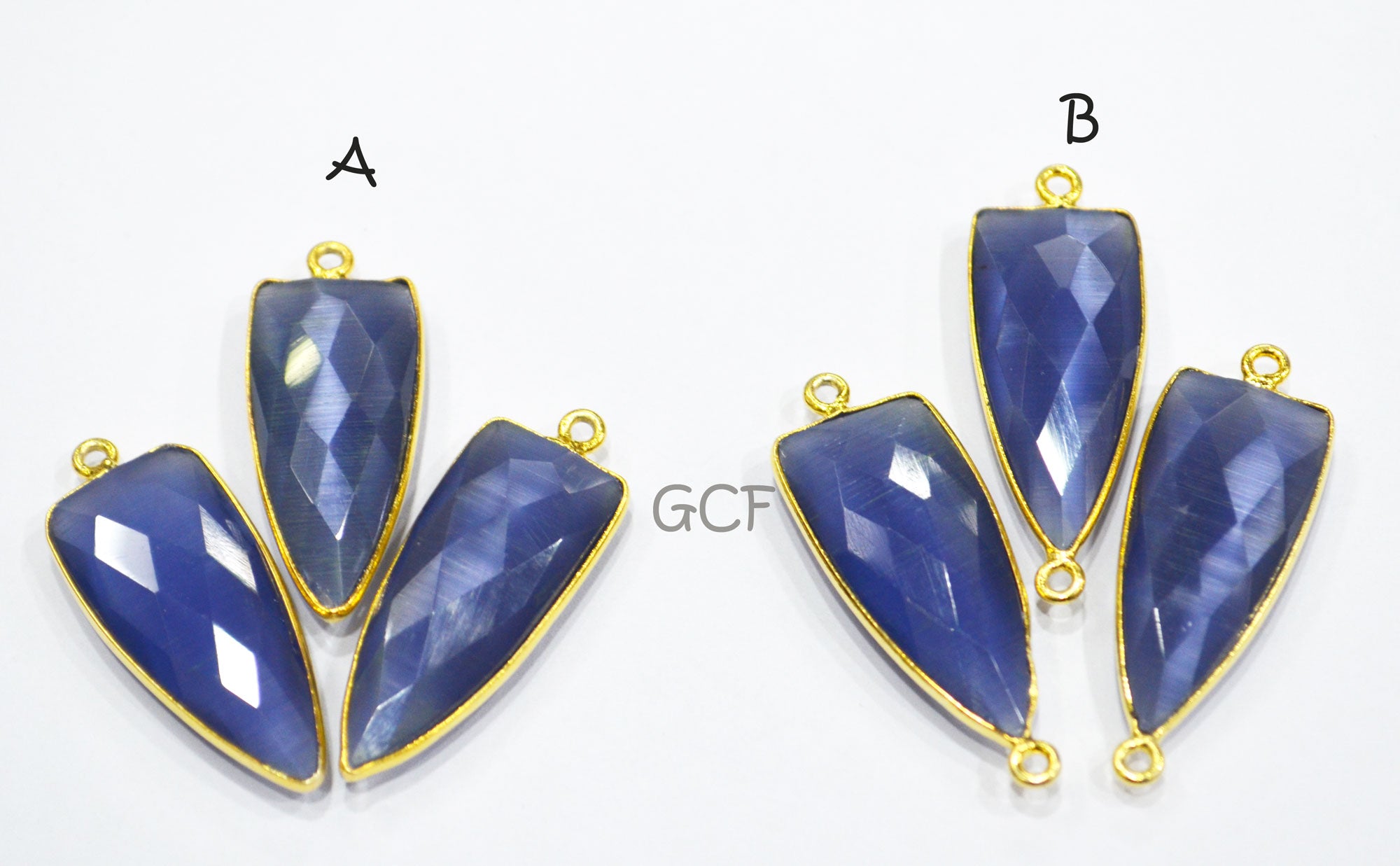 Violet Color Hydro Glass Faceted Connector , Violet Color Hydro Glass Arrowhead Shape Connector , Sold By Piece , 13x29 mm , RB-6961