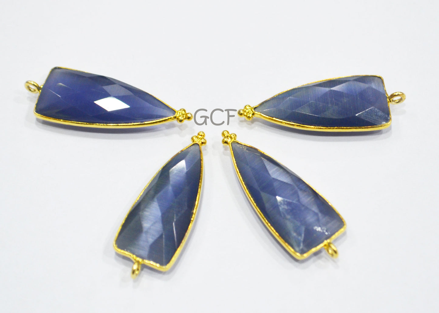 Violet Hydro Glass Faceted Single Bail Connector , Violet Color Hydro Glass Arrowhead Shape Connector , Sold By Piece , 13x29 mm , RB-6962