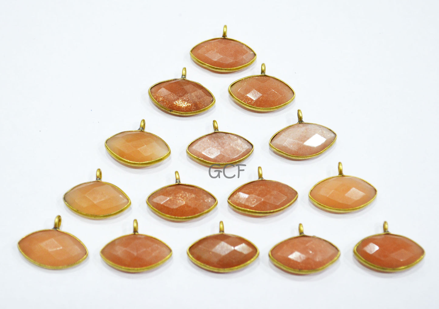 Peach Moonstone Faceted Marquise Shape Connector , Peach Moonstone Single Bail Bezel Connector , Sold By Piece , 8x15 mm , RB-7064