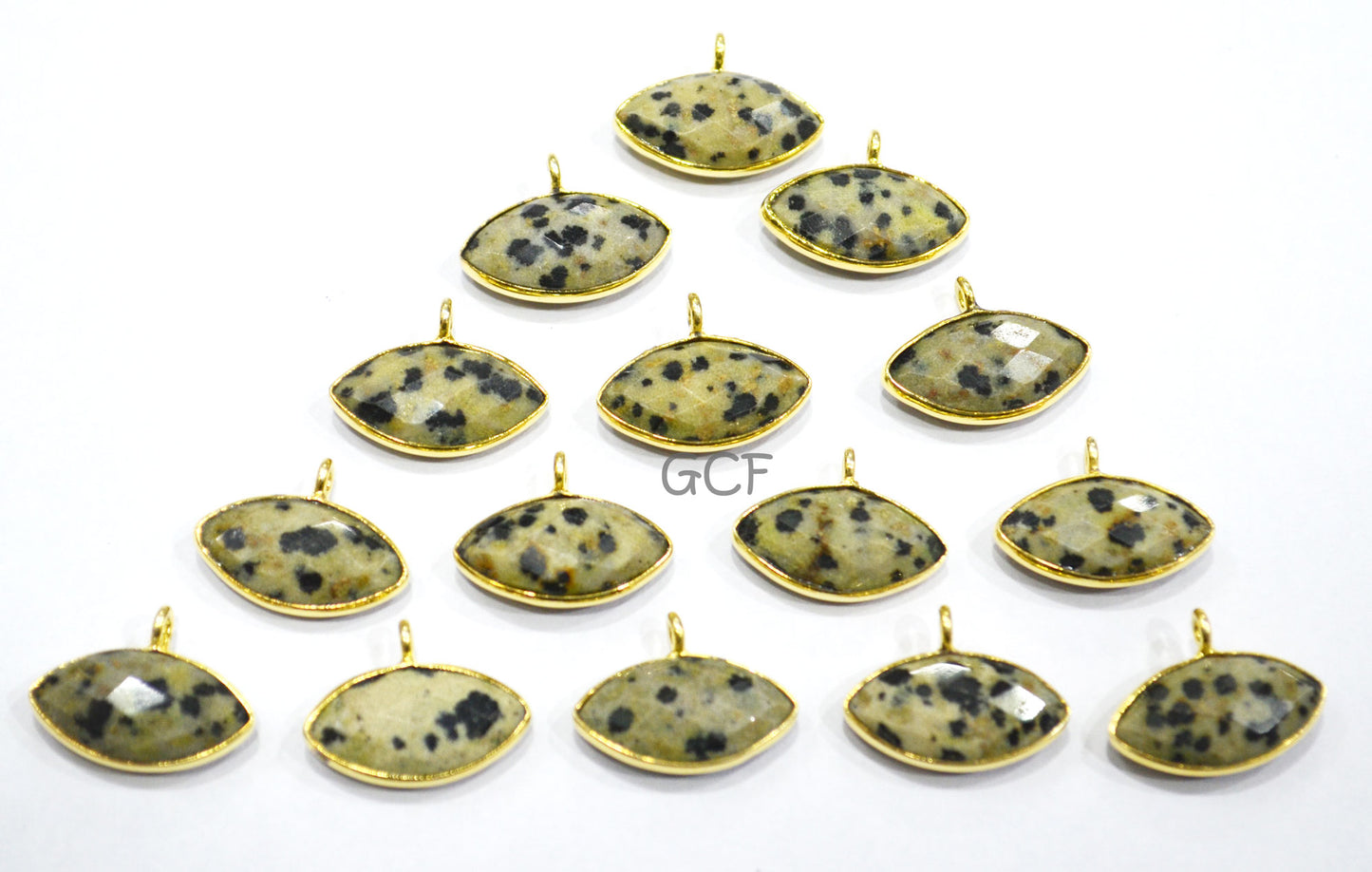 Dalmatian Faceted Marquise Shape Connector , Dalmatian Marquise Shape Single Bail Bezel Connector , Sold By Piece , 8x15 mm , RB-7071