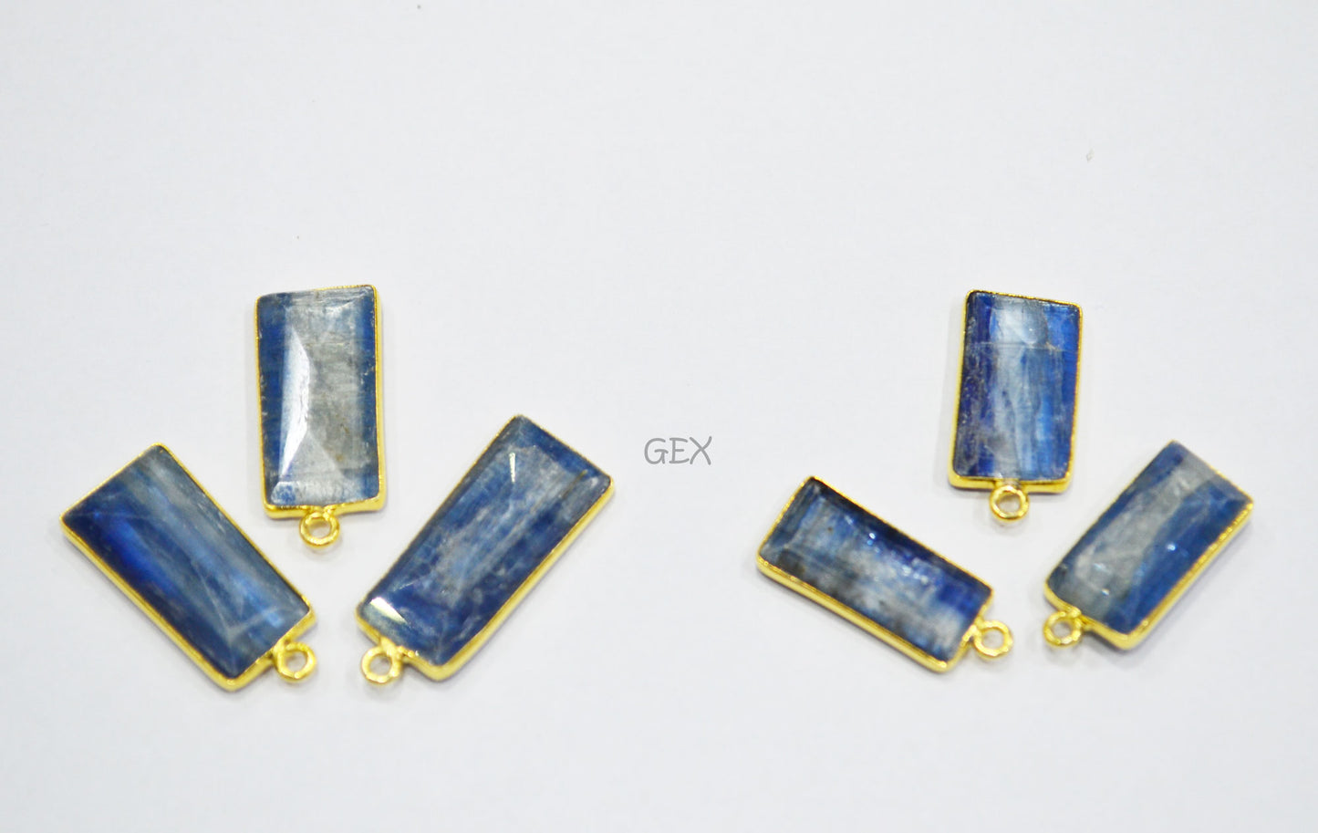 Himalayan Kyanite Faceted Fancy Shape Connector , Sold By Piece , 11x14 - 15x23 mm , RB-7125
