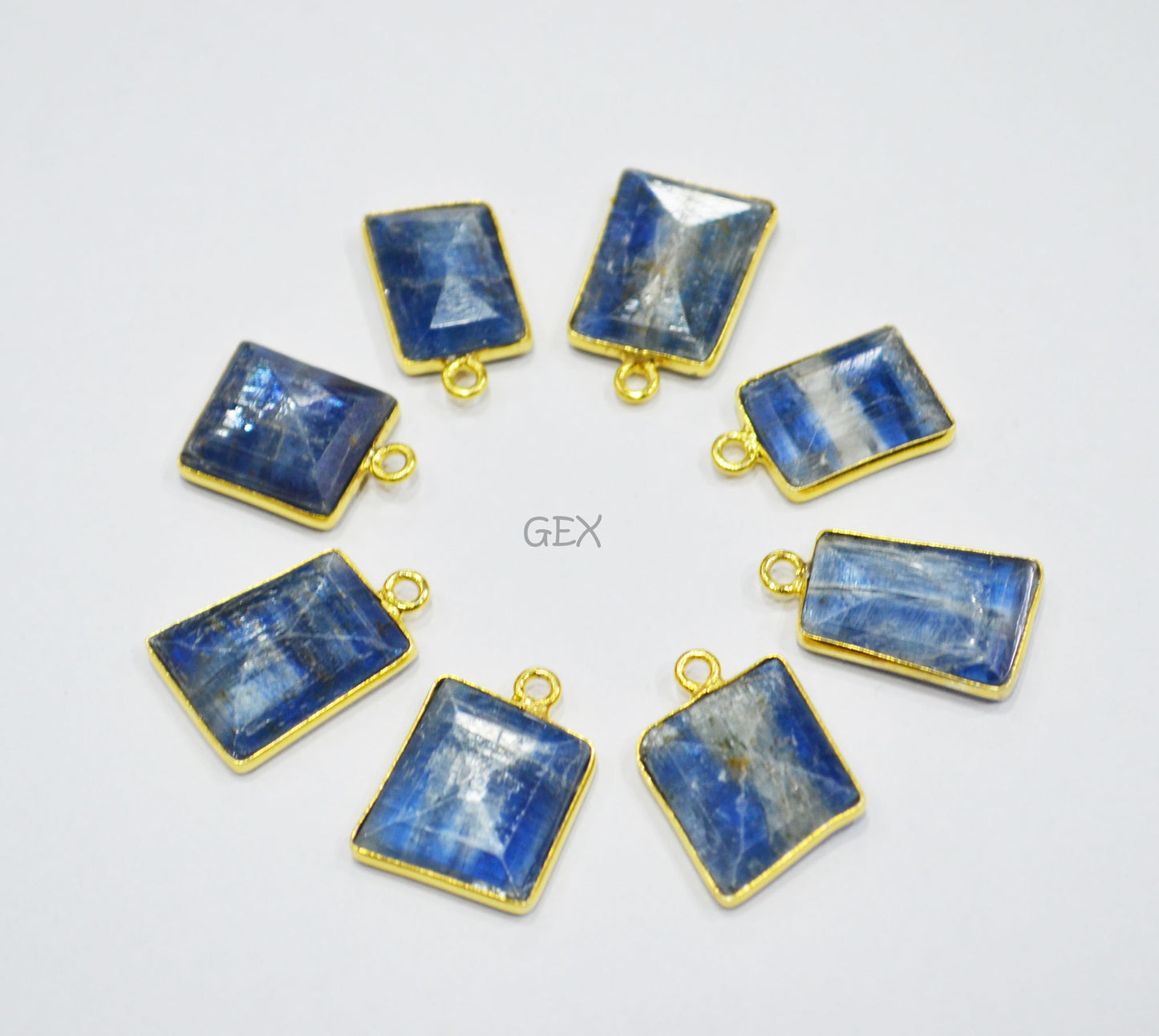 Himalayan Kyanite Faceted Fancy Shape Connector , Sold By Piece , 11x14 - 15x23 mm , RB-7125