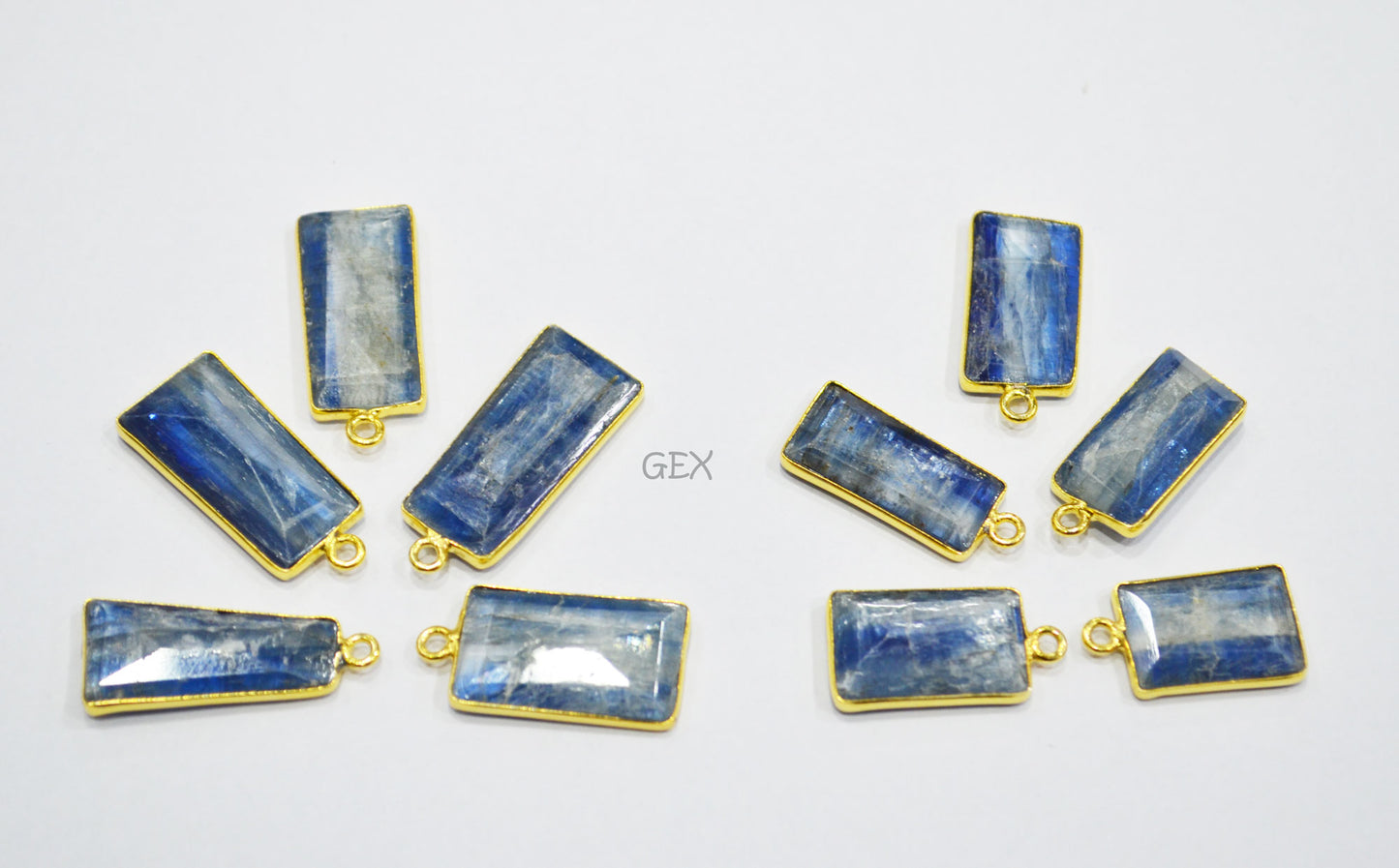 Himalayan Kyanite Faceted Fancy Shape Connector , Sold By Piece , 11x14 - 15x23 mm , RB-7125