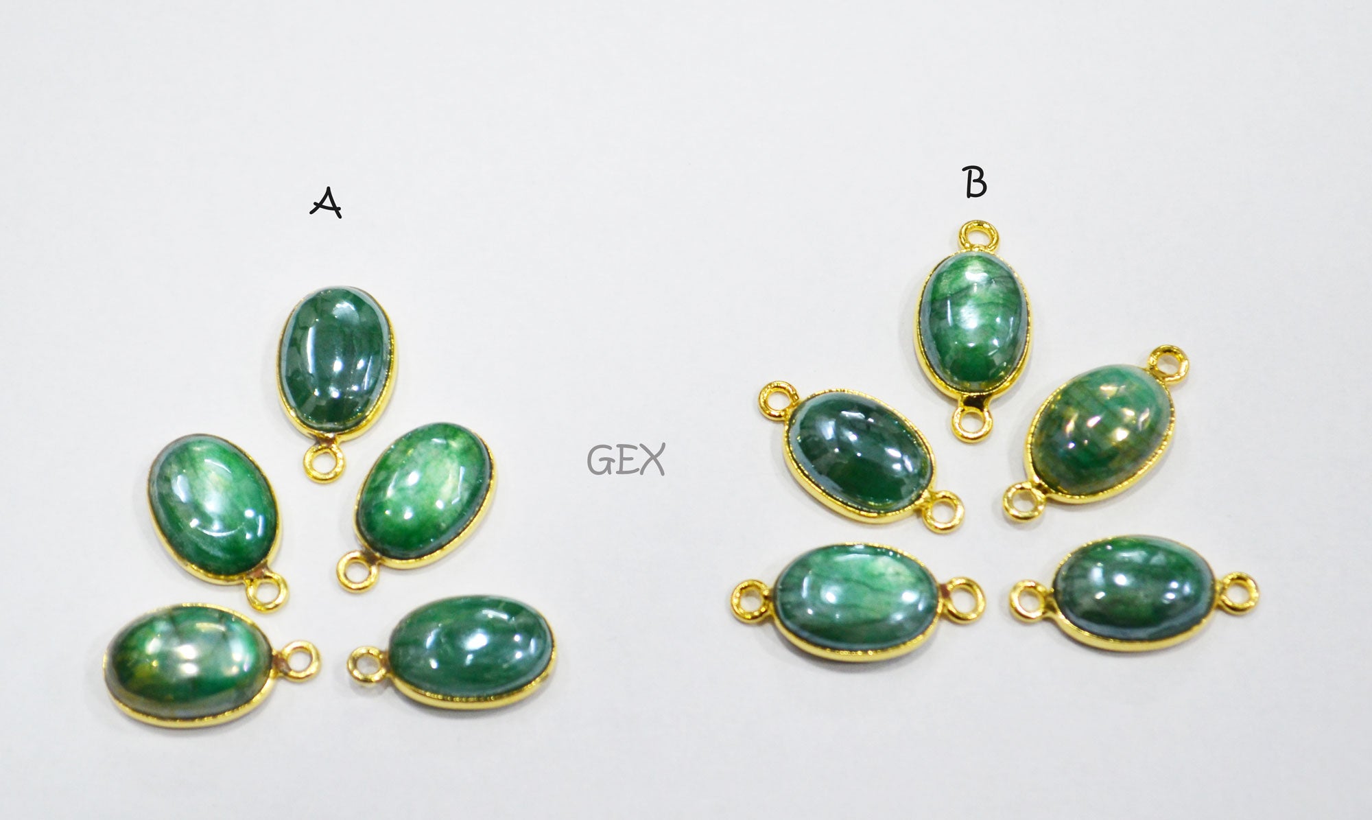 Mystic Green Moonstone Smooth Oval Shape Single Bail And Double Bail Connector , Sold By Piece , 10x13 mm , RB-7203