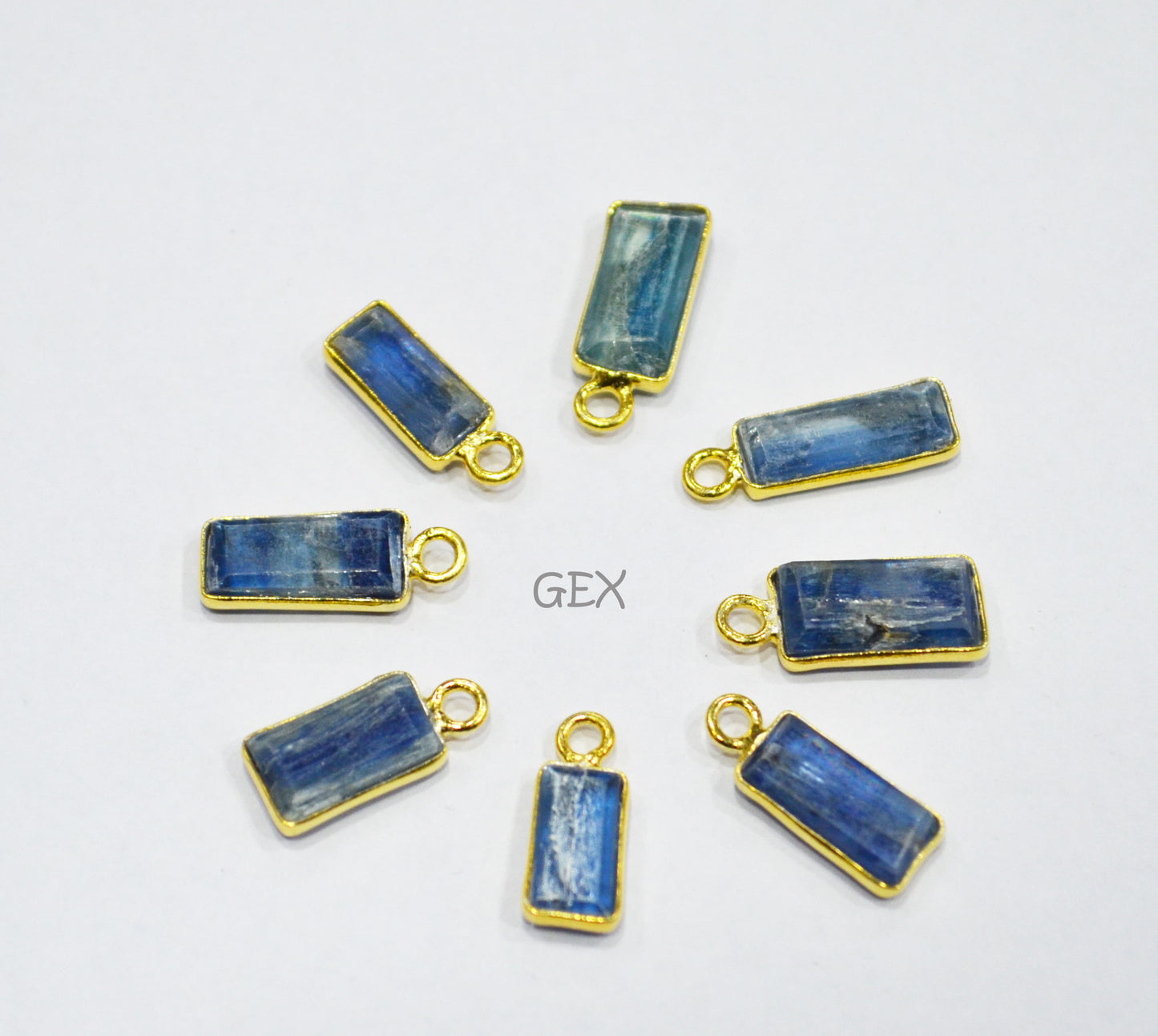 Himalayan Kyanite Faceted Tube Baguette Shape Connector , Sold By Piece , 6x8 - 7x14 mm , RB-7206
