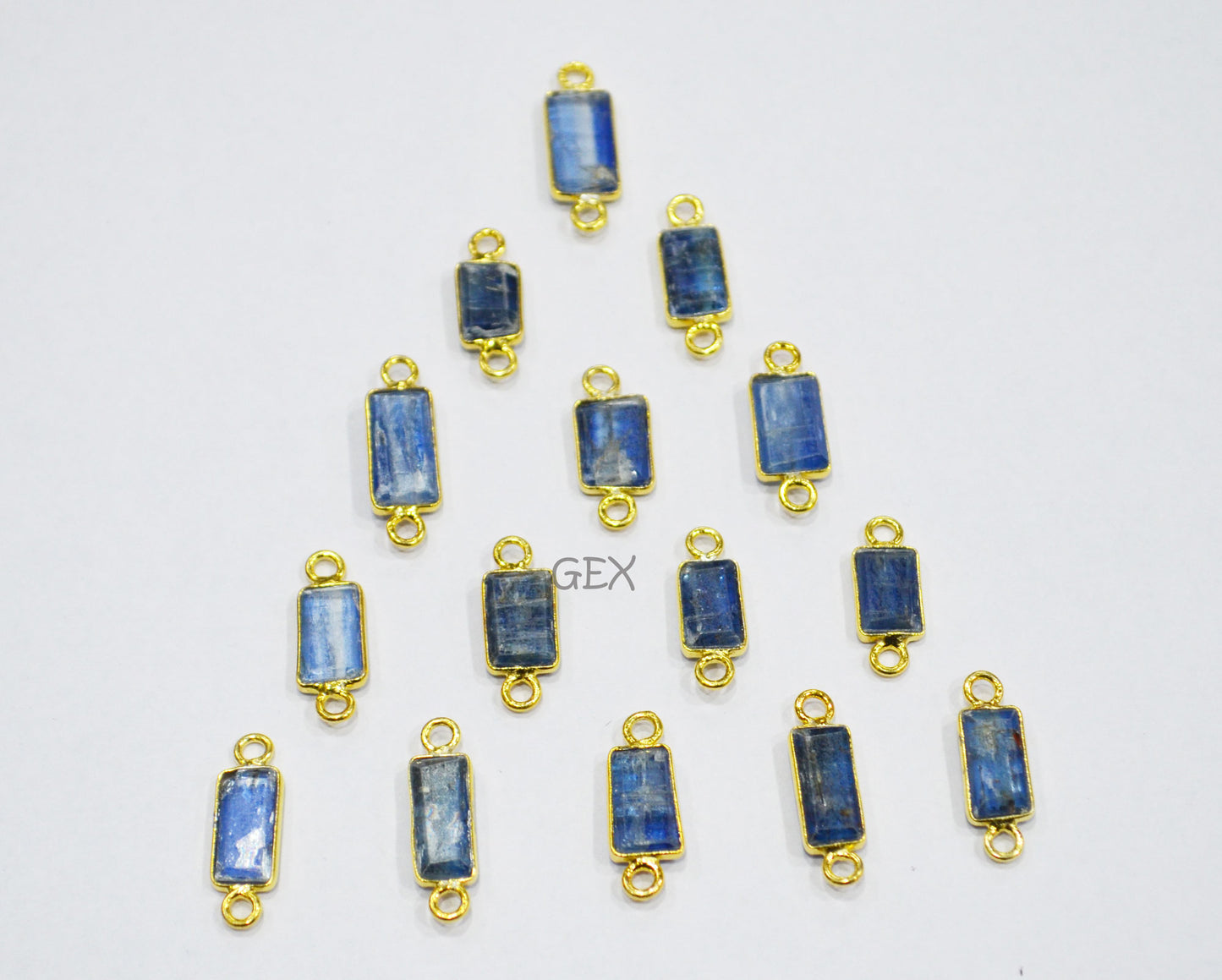 Himalayan Kyanite Faceted Tube Baguette Shape Connector , Sold By Piece , 6x8 - 7x14 mm , RB-7206