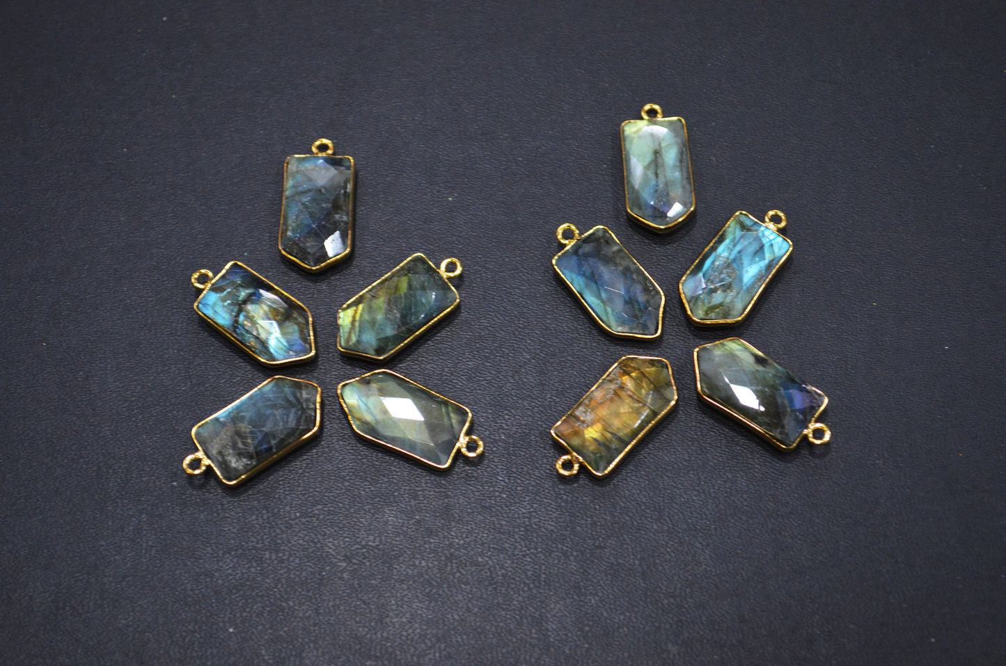 Labradorite Faceted Bullet Shape Connector , Sold By Piece , 11x21 mm , RB-7310