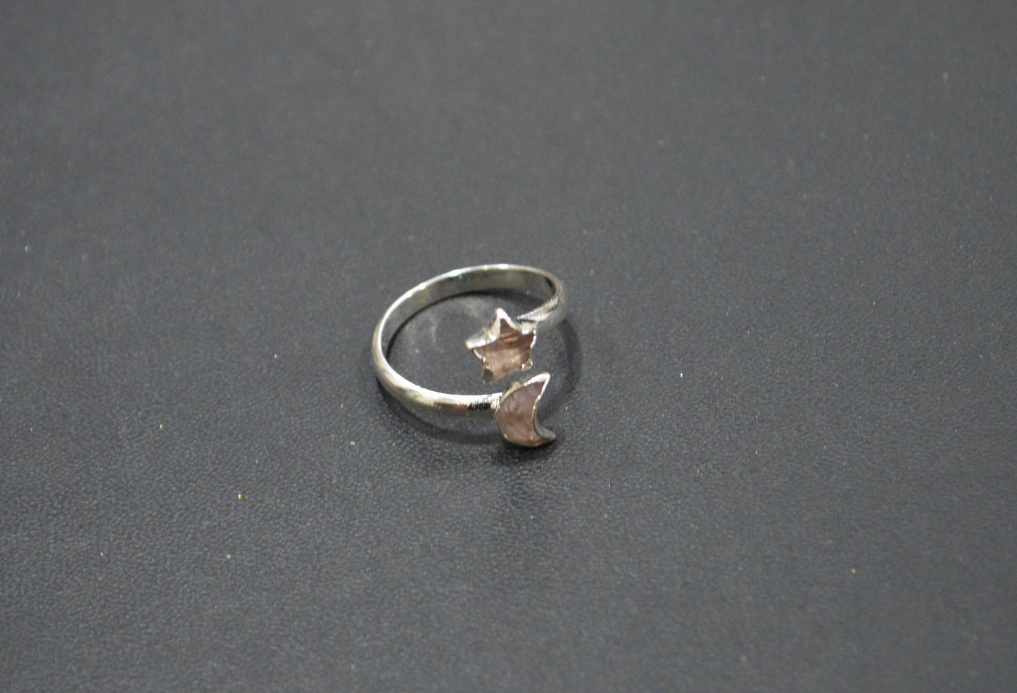 Rose Quartz Fancy Shape Ring , Rose Quartz Faceted Ring , January Birthstone Ring , Upper Adjustable Ring , RB-7352