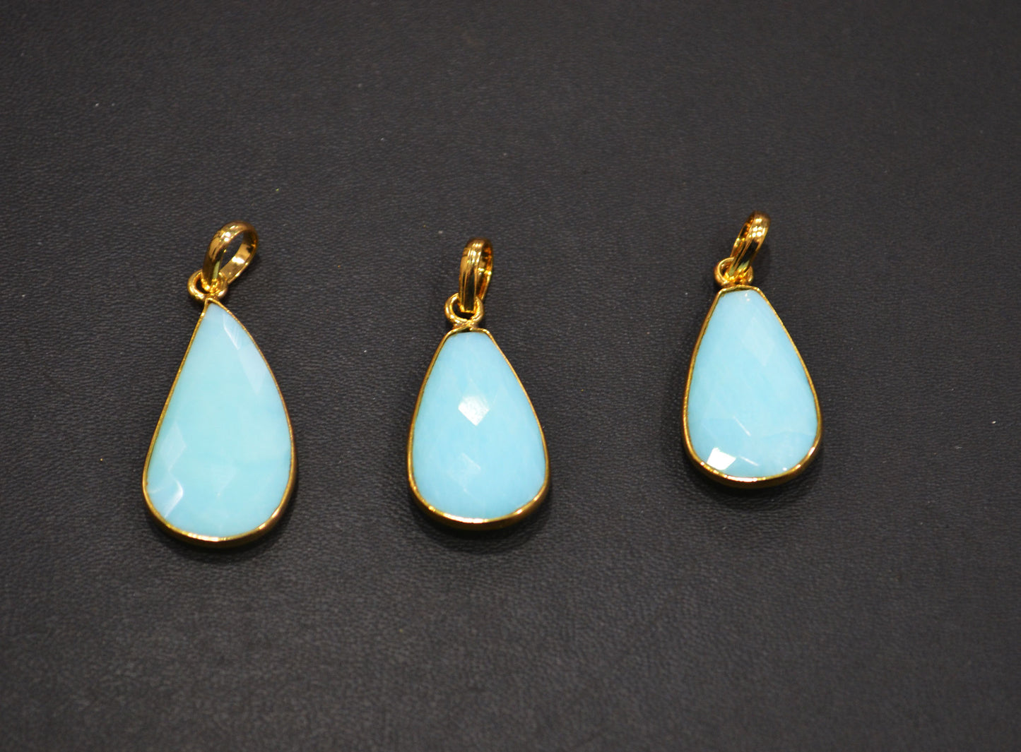 Peruvian Blue Opal Faceted Fancy Shape Pendant , Sold By Piece , 15x19-15x23 mm , RB-7553