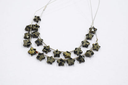 11 Pieces Natural Dalmatian Concave Cut Shape Faceted Briolettes , Sold By Strand , 10 mm , 17362