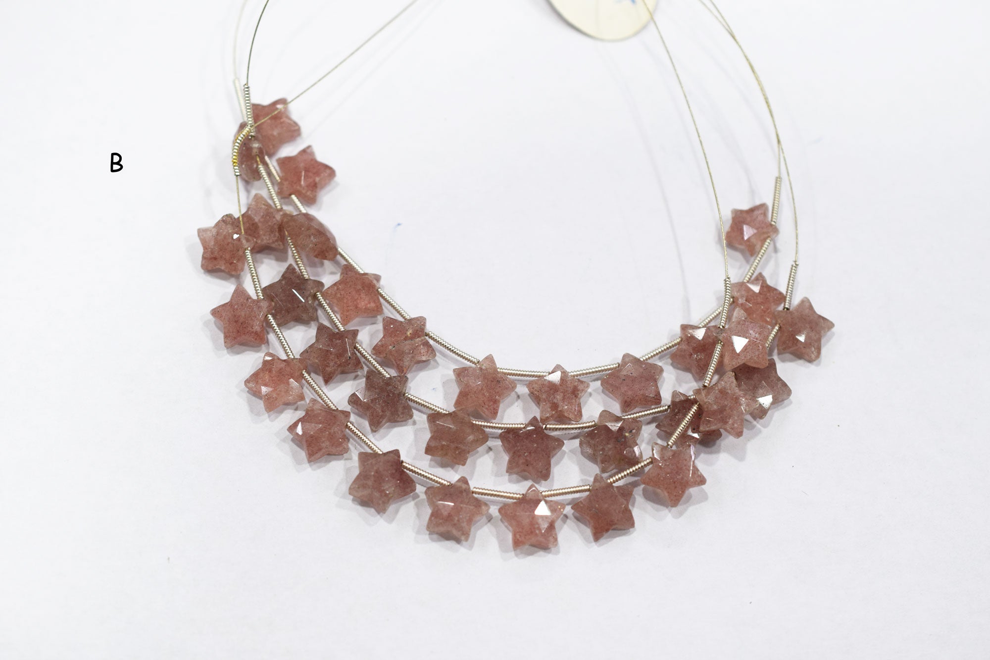 11 Pieces Red Strawberry Quartz Concave Cut Star Shape Faceted Briolettes , Sold By Strand , 10 mm , 17366