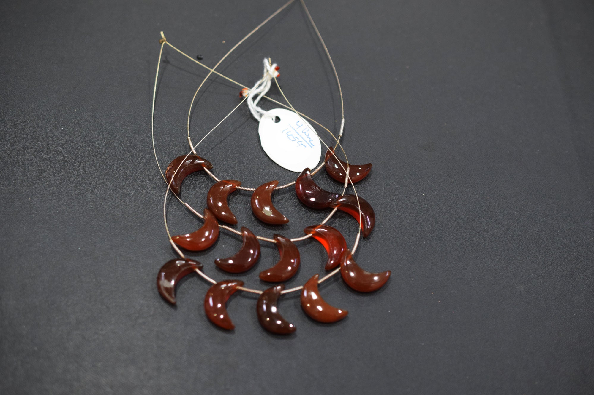 5 Pieces Dark Color Carnelian Smooth Crescent Half Moon Shape Briolettes , Sold By Strand , 8x18 - 9x18 mm , 17372