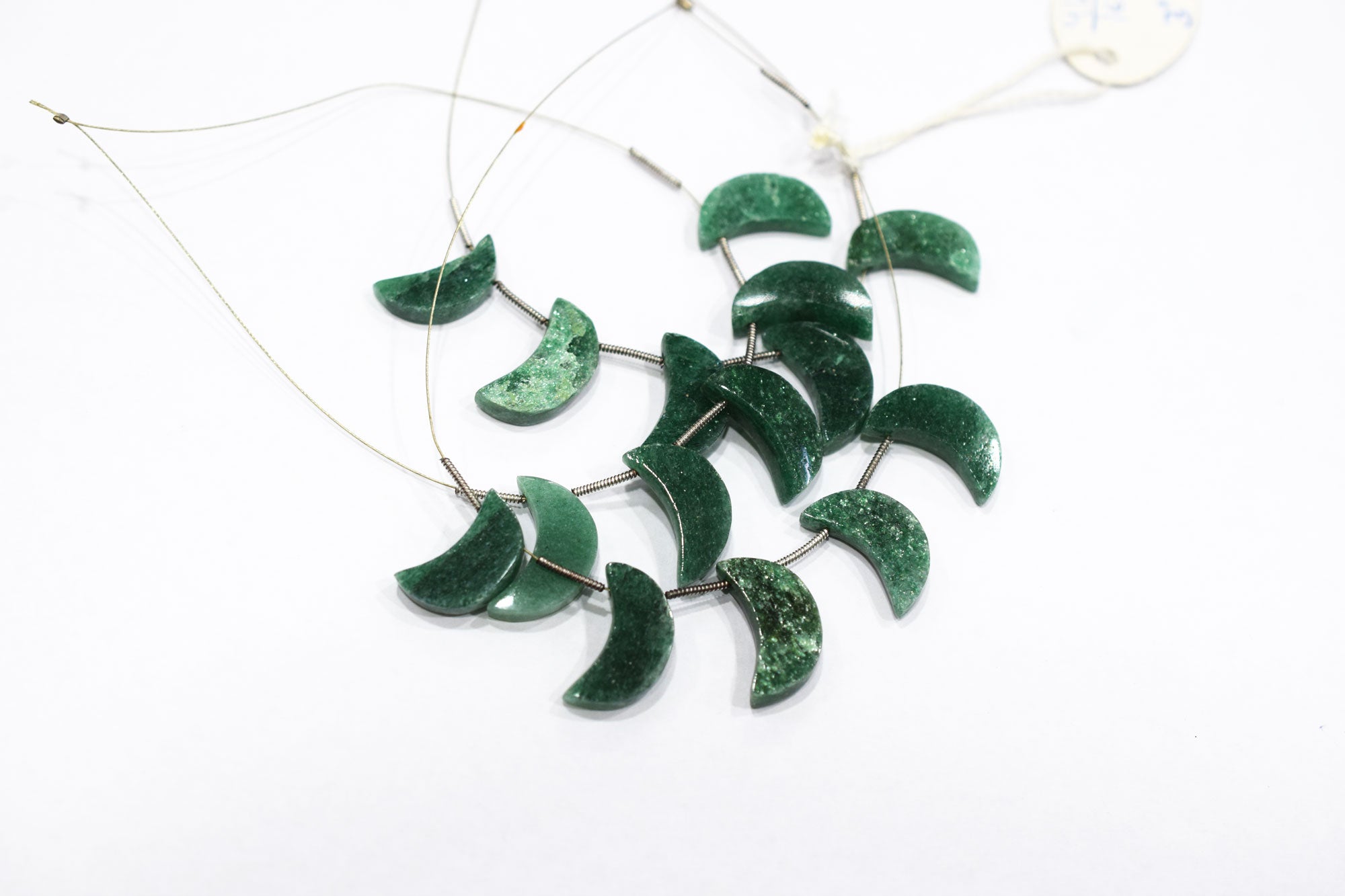5 Pieces Green Aventurine Smooth Crescent Half Moon Shape Briolettes , Sold By Strand, 8x19 - 9x20 mm , 17381