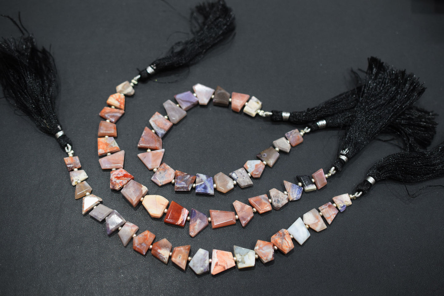 Mexican Opal Geometrical Cut Flat Nuggets Beads , Sold By Strand , 6x9 - 10x12 mm , 7", 17556