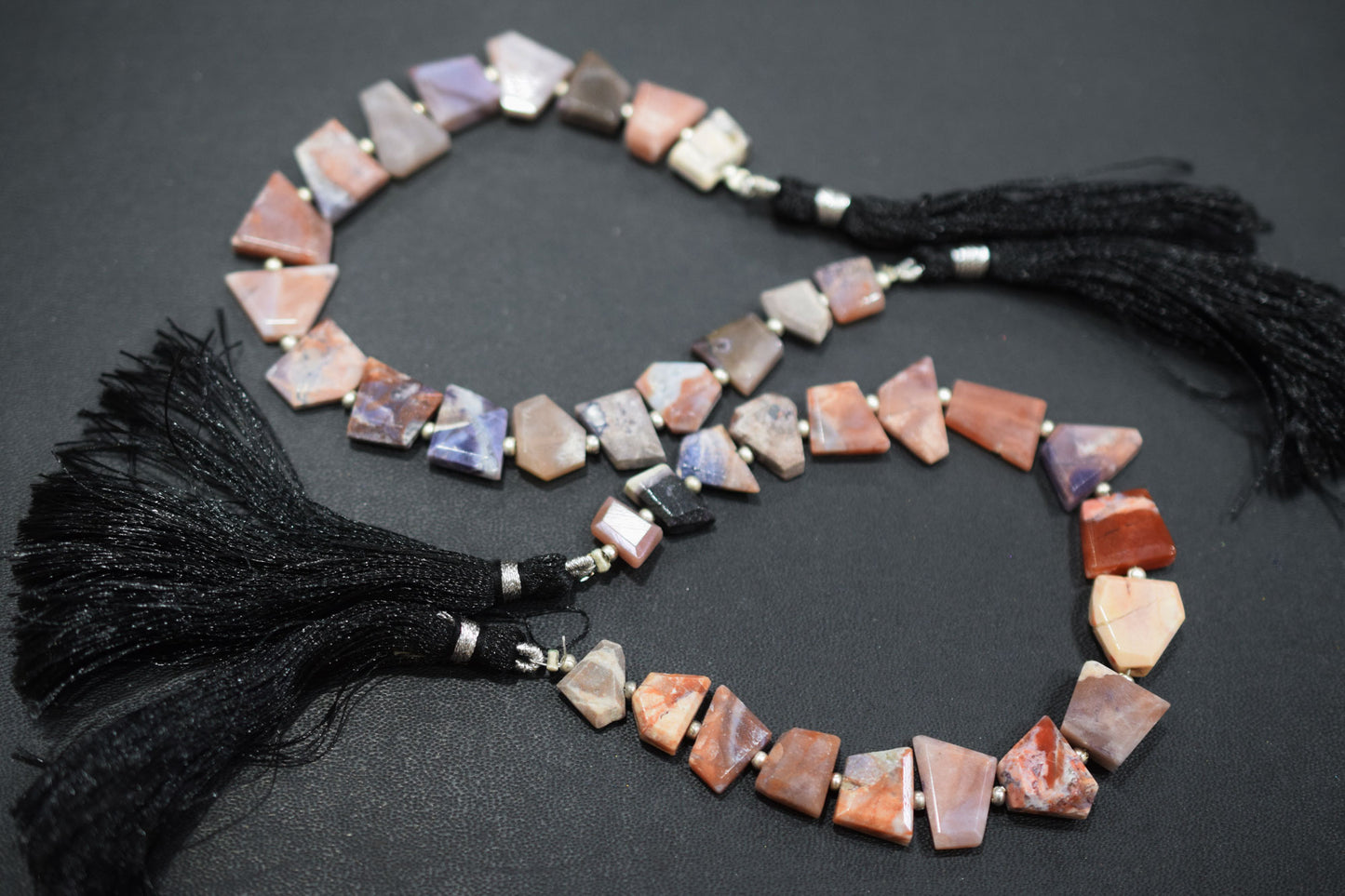 Mexican Opal Geometrical Cut Flat Nuggets Beads , Sold By Strand , 6x9 - 10x12 mm , 7", 17556