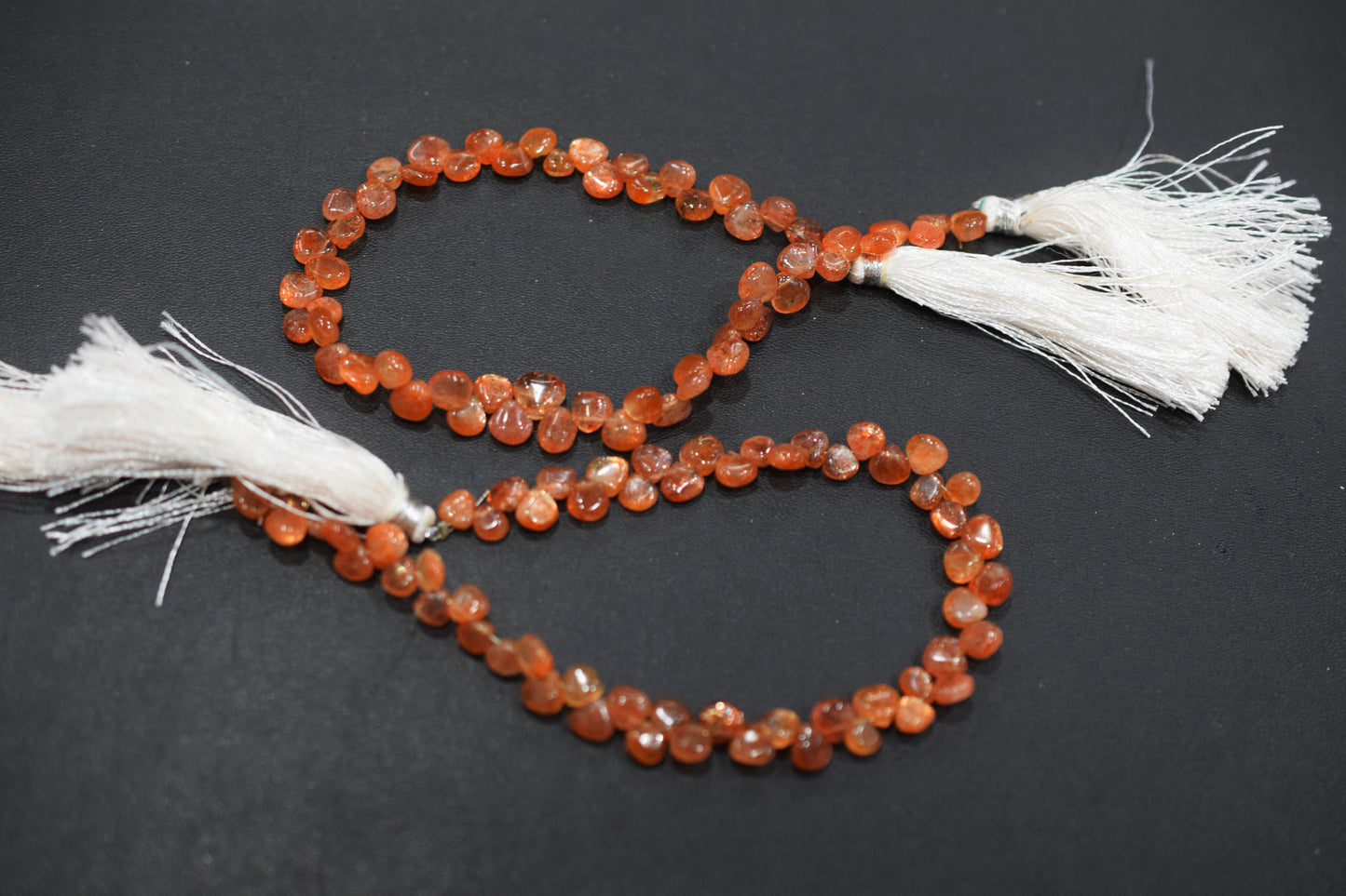 Sunstone Smooth Heart Shape Smooth Briolettes , Sold By Strand , 5.50x5.50 - 6x6 mm , 8",  17560