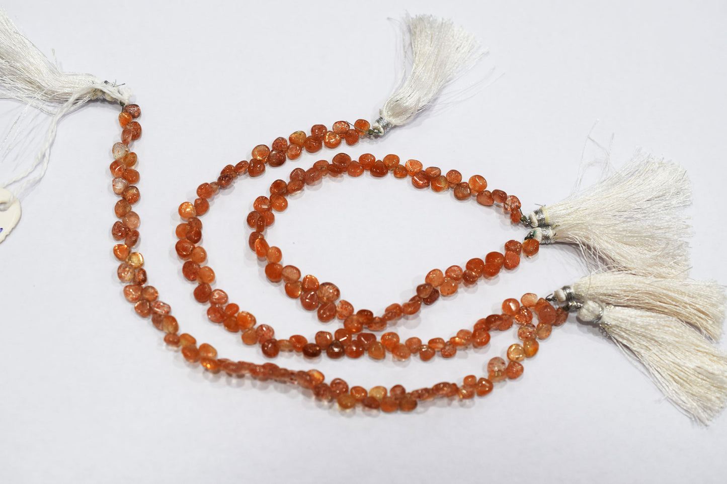 Sunstone Smooth Heart Shape Smooth Briolettes , Sold By Strand , 5.50x5.50 - 6x6 mm , 8",  17560