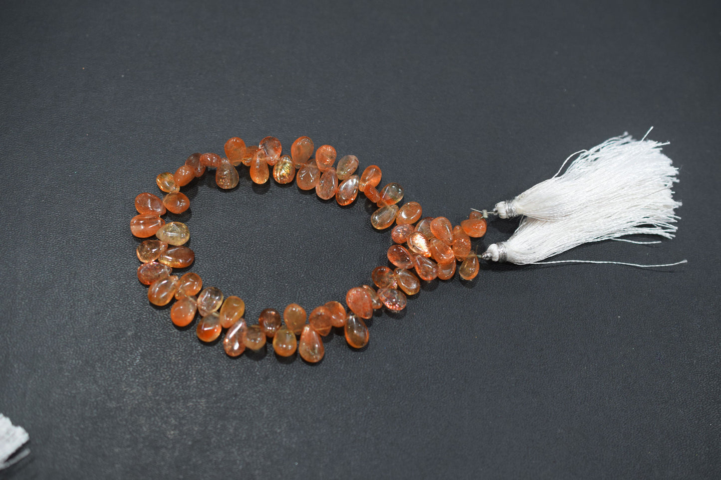 Sunstone Smooth Pear Shape Smooth Briolettes , Sold By Strand , 5x7 - 6.50x10 mm , 8",  17566