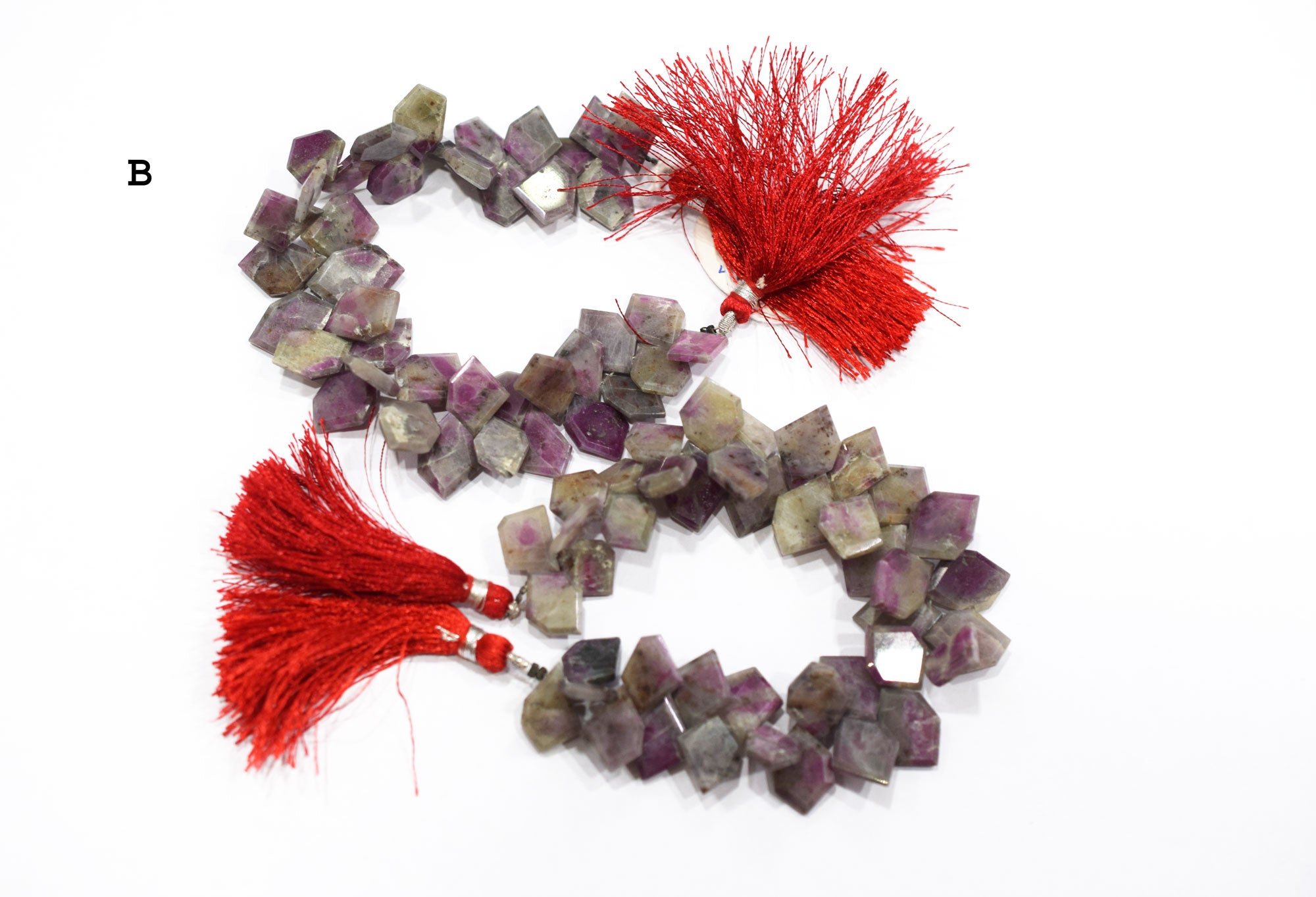 Natural Ruby Rocks Tablet Cut Geometrical Cut Gemstone , Sold By Strand , 10x14 - 11x17 mm , 7" , 17888B