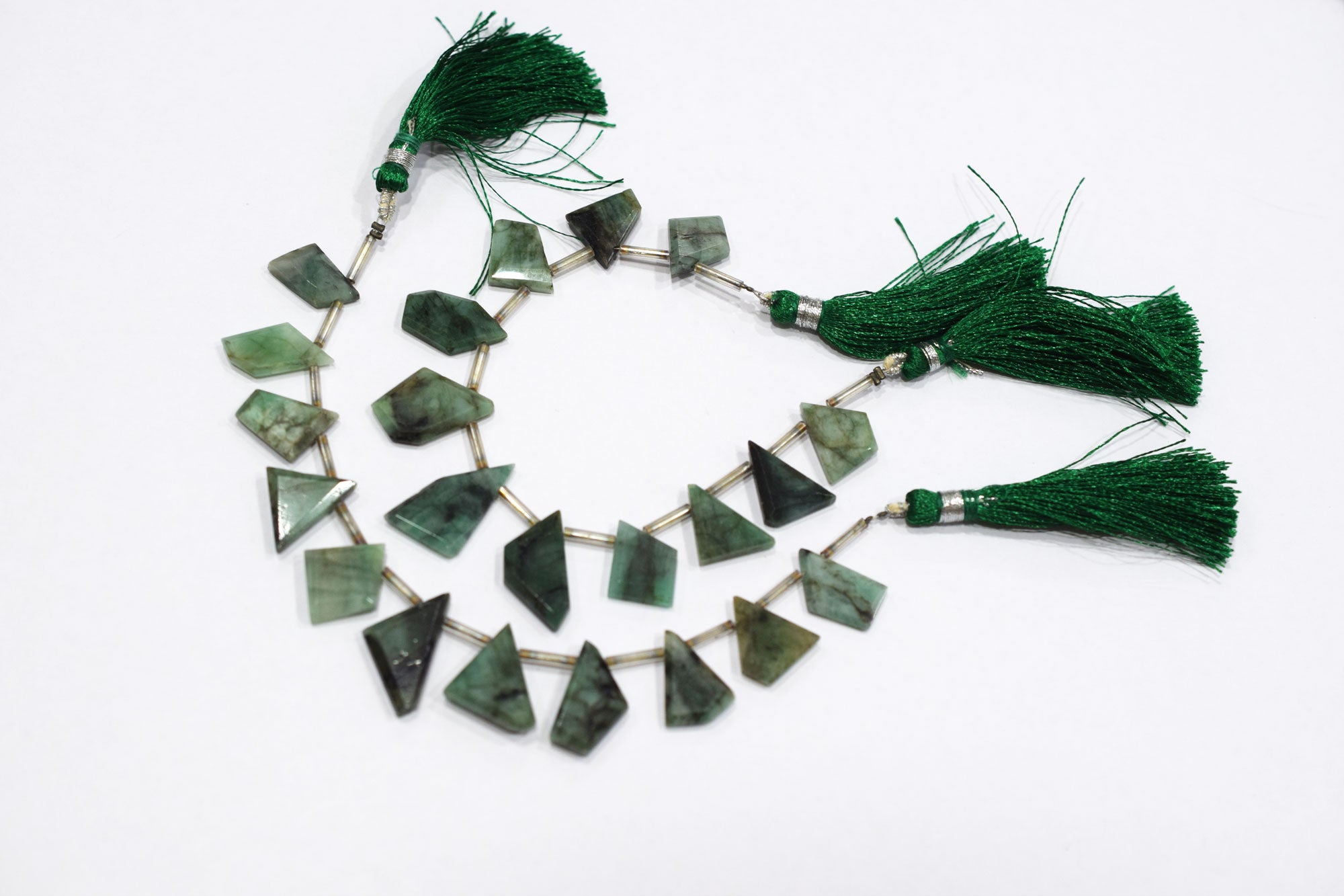 11 Pieces Natural Sakota Emerald Tablet Cut Geometrical Cut Gemstone , Sold By Strand , 13x16 - 14x19 mm ,  17889